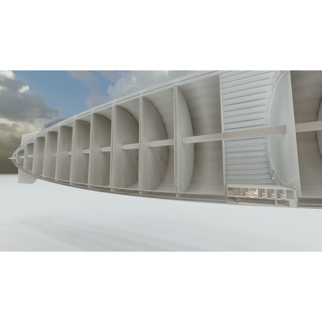 Hindenburg Zeppelin 3D Model – Realistic Airship with Interior, FBX - View 30