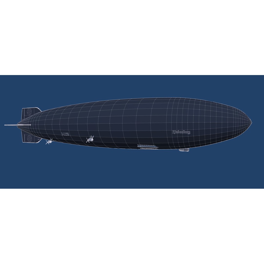 Hindenburg Zeppelin 3D Model – Realistic Airship with Interior, FBX - View 31