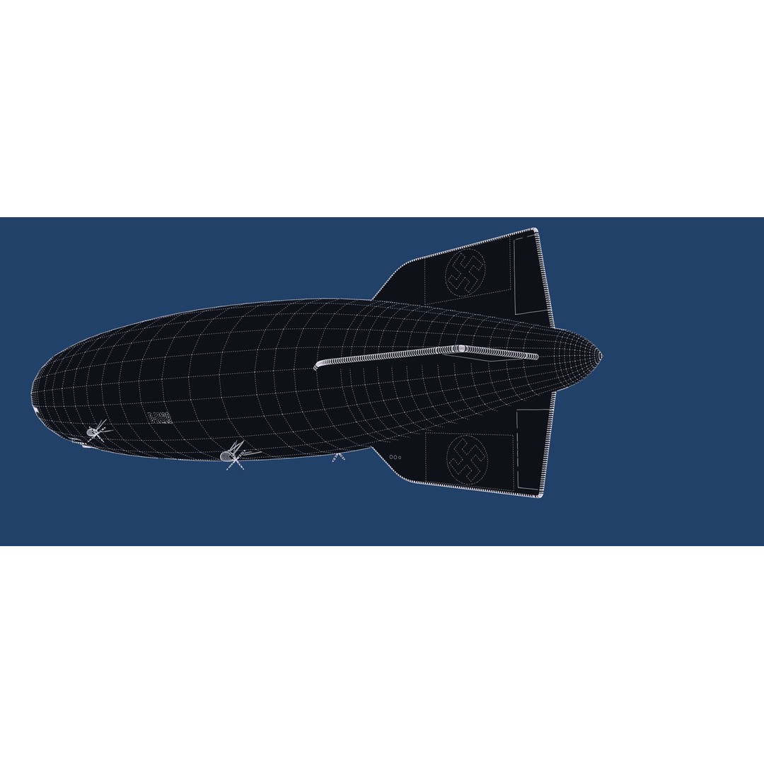 Hindenburg Zeppelin 3D Model – Realistic Airship with Interior, FBX - View 33