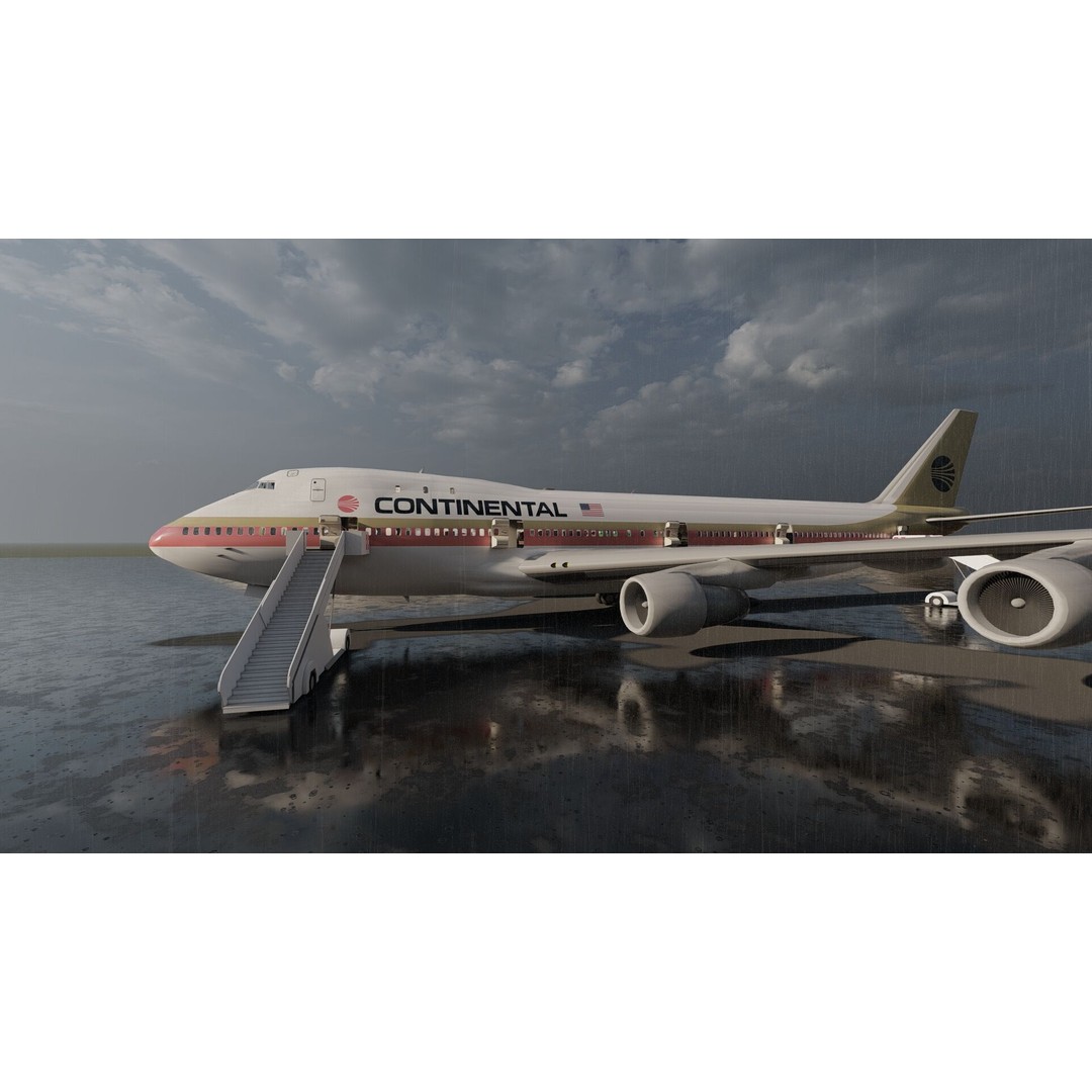 Boeing 747-100 & DC-10-10 3D Model – Textured Aircraft, SketchUp & FBX - View 10