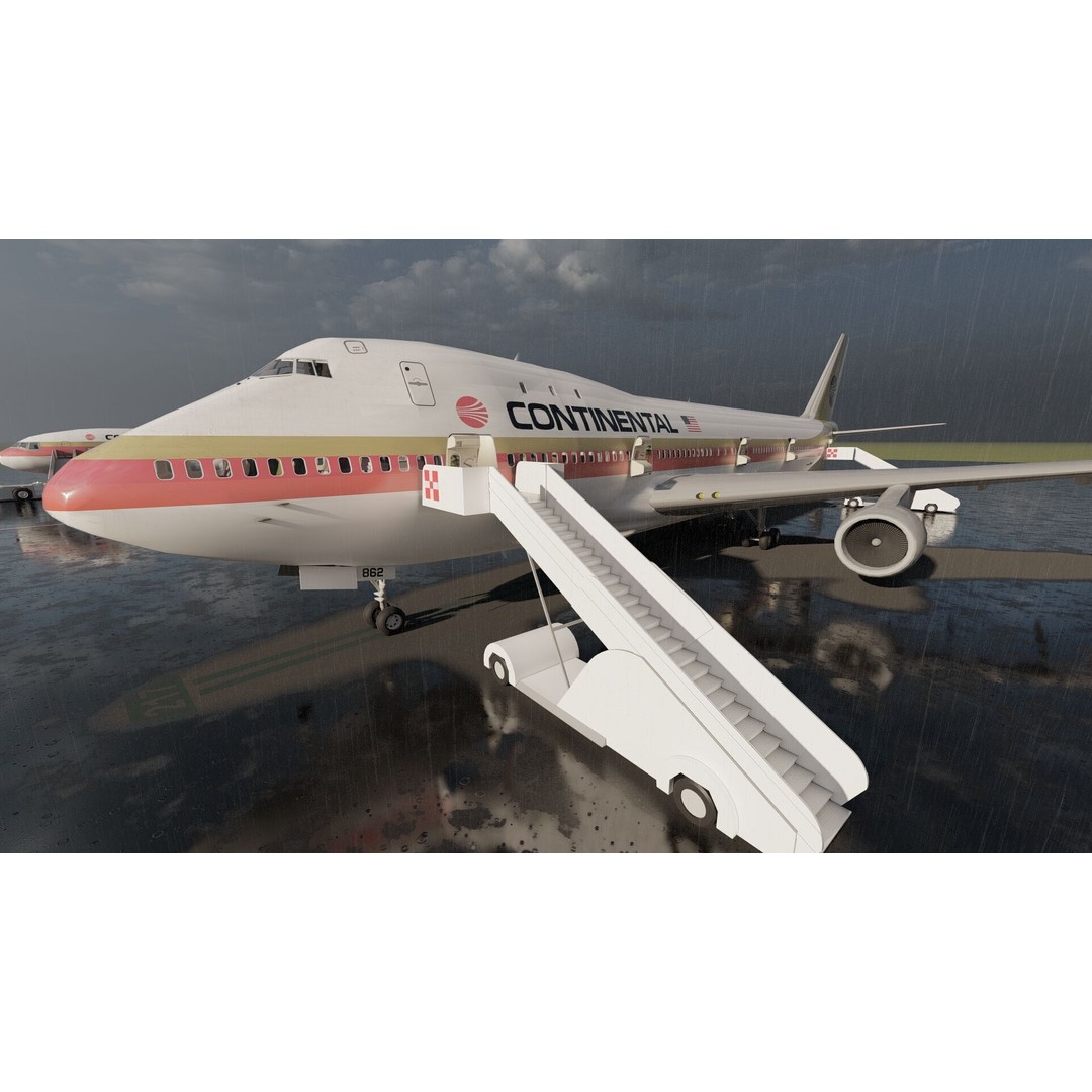 Boeing 747-100 & DC-10-10 3D Model – Textured Aircraft, SketchUp & FBX - View 11
