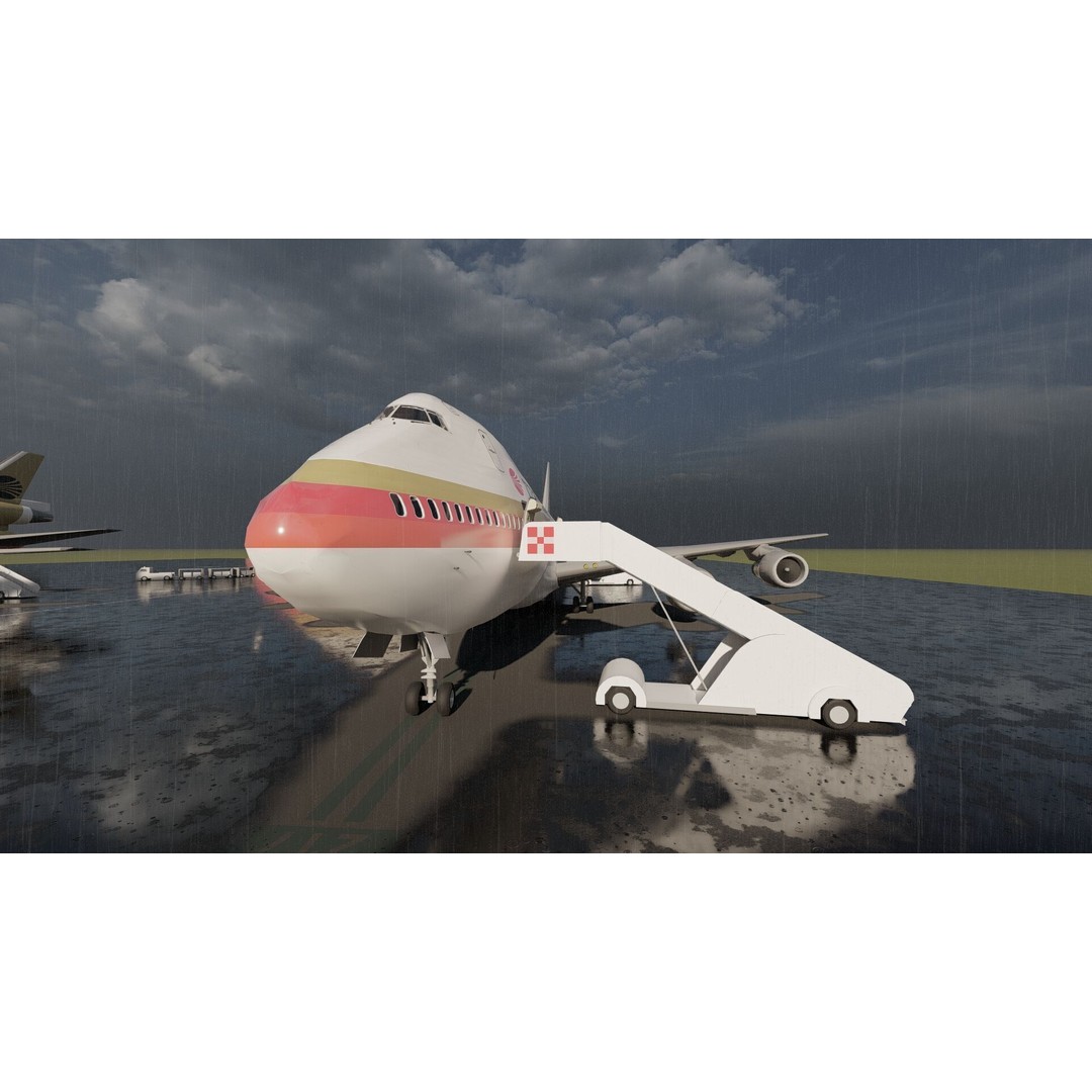 Boeing 747-100 & DC-10-10 3D Model – Textured Aircraft, SketchUp & FBX - View 12