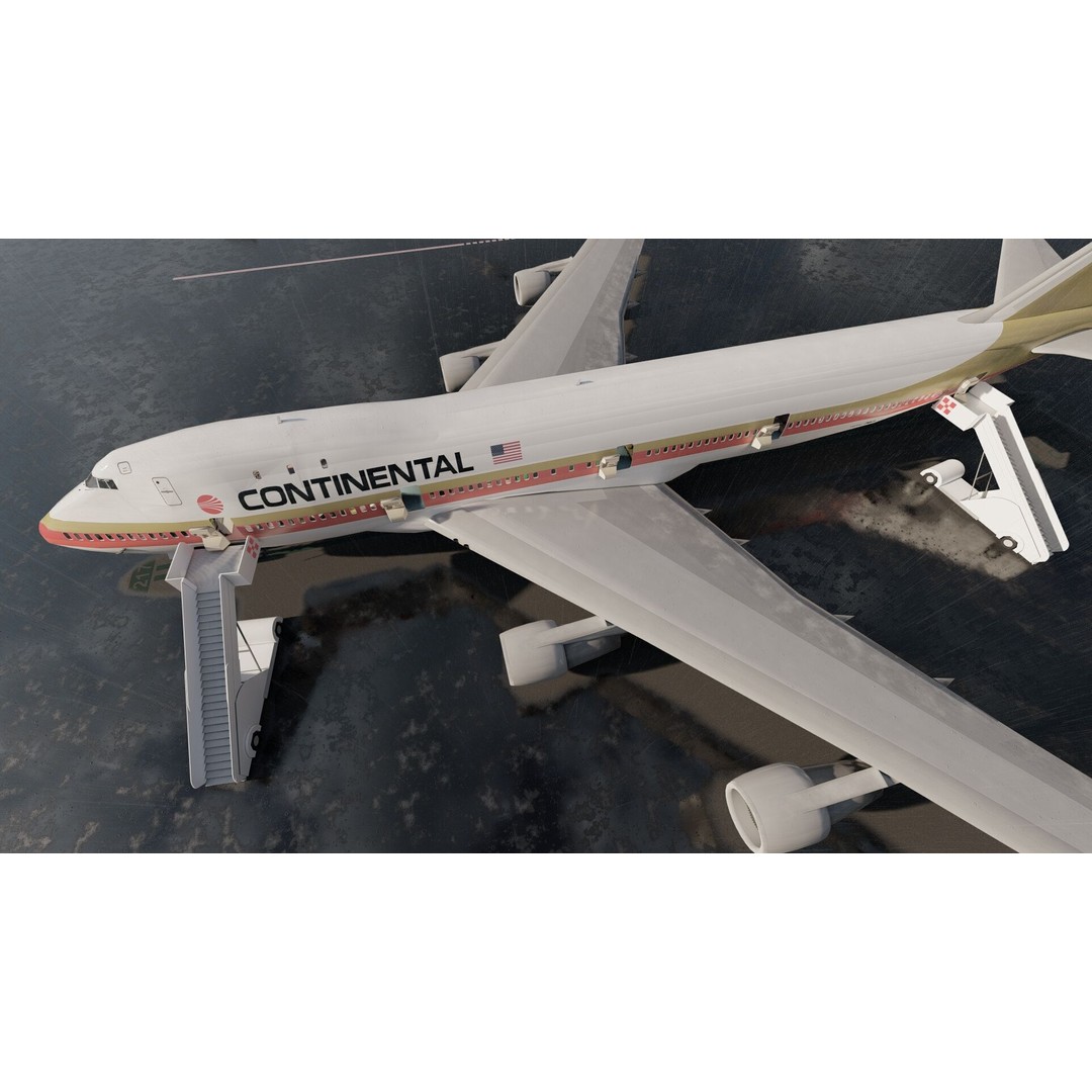 Boeing 747-100 & DC-10-10 3D Model – Textured Aircraft, SketchUp & FBX - View 13