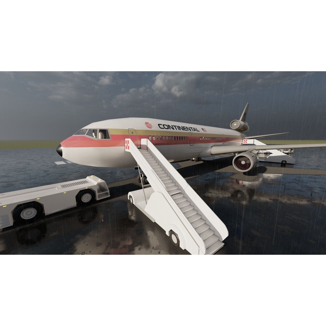 Boeing 747-100 & DC-10-10 3D Model – Textured Aircraft, SketchUp & FBX - View 15