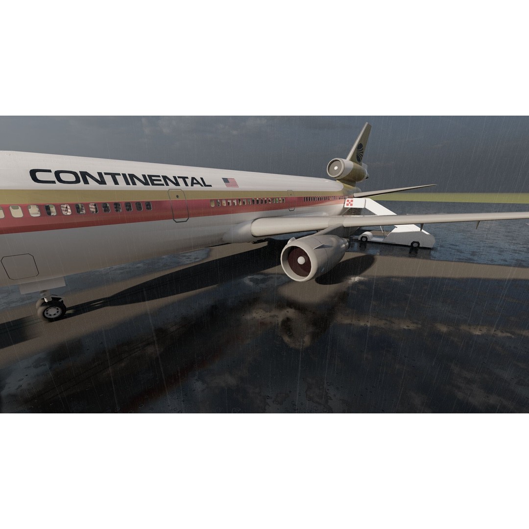 Boeing 747-100 & DC-10-10 3D Model – Textured Aircraft, SketchUp & FBX - View 16