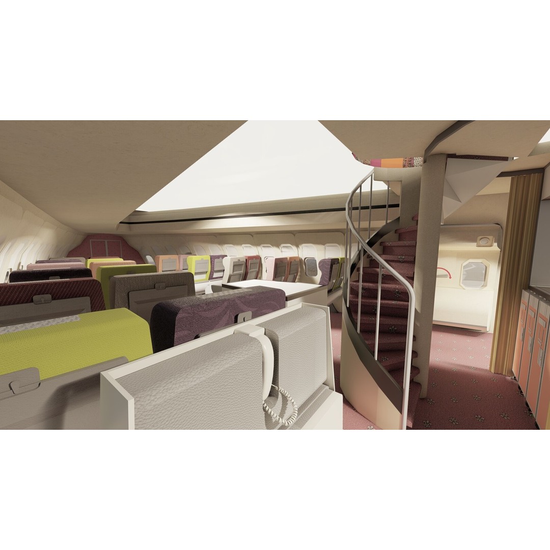 Boeing 747-100 & DC-10-10 3D Model – Textured Aircraft, SketchUp & FBX - View 19