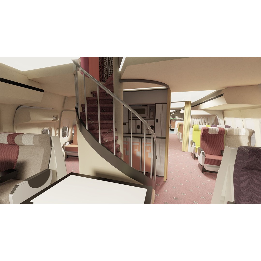 Boeing 747-100 & DC-10-10 3D Model – Textured Aircraft, SketchUp & FBX - View 21