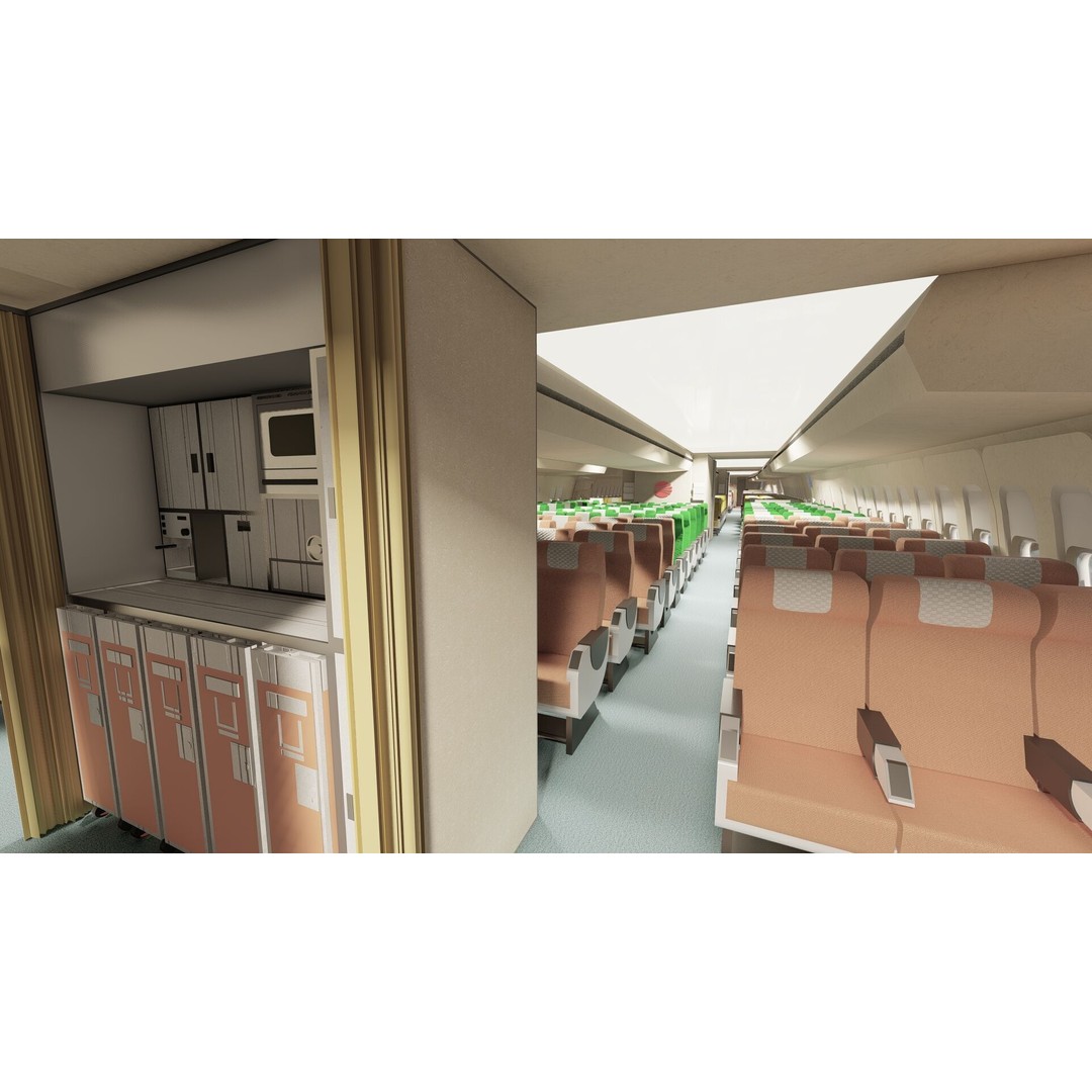 Boeing 747-100 & DC-10-10 3D Model – Textured Aircraft, SketchUp & FBX - View 24
