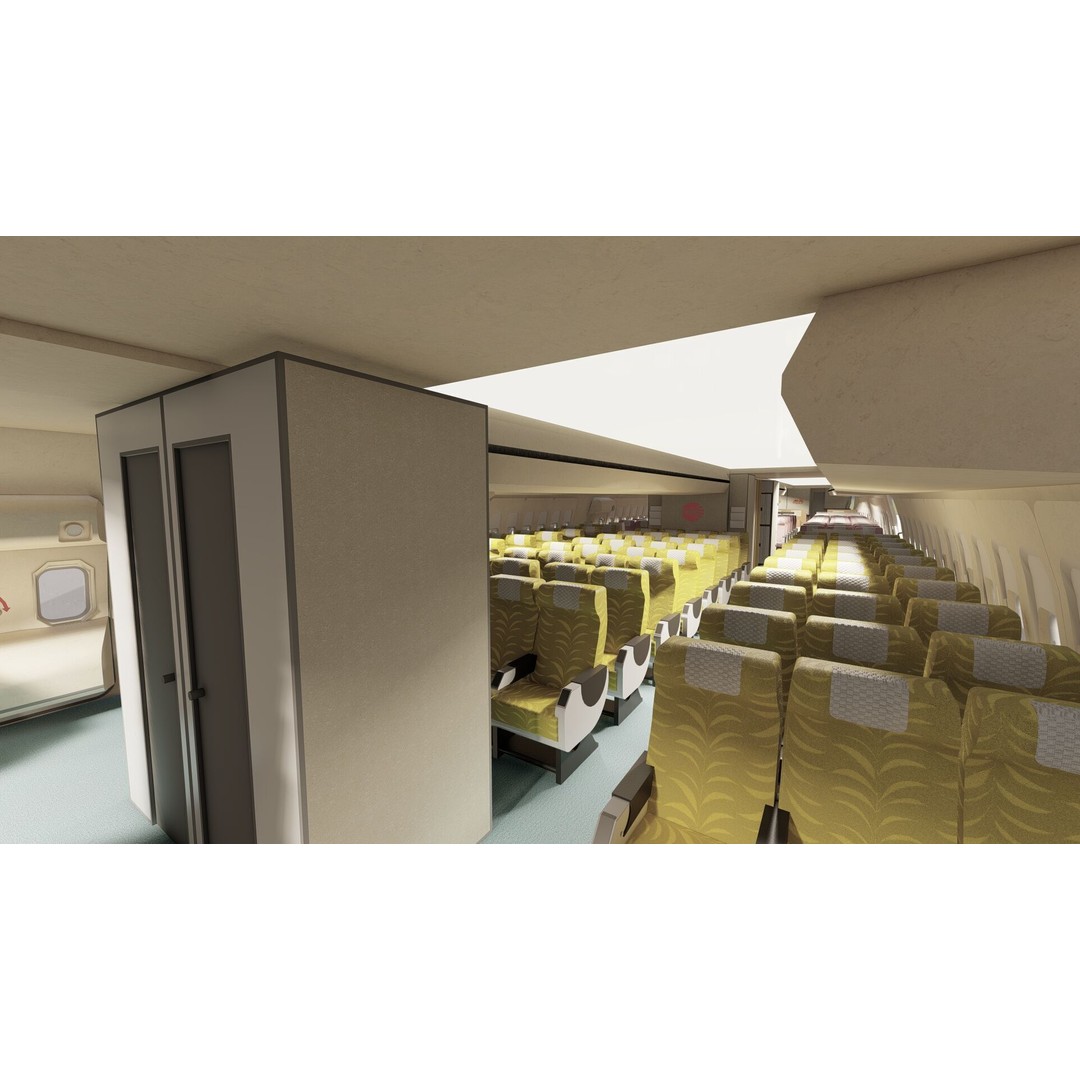 Boeing 747-100 & DC-10-10 3D Model – Textured Aircraft, SketchUp & FBX - View 26