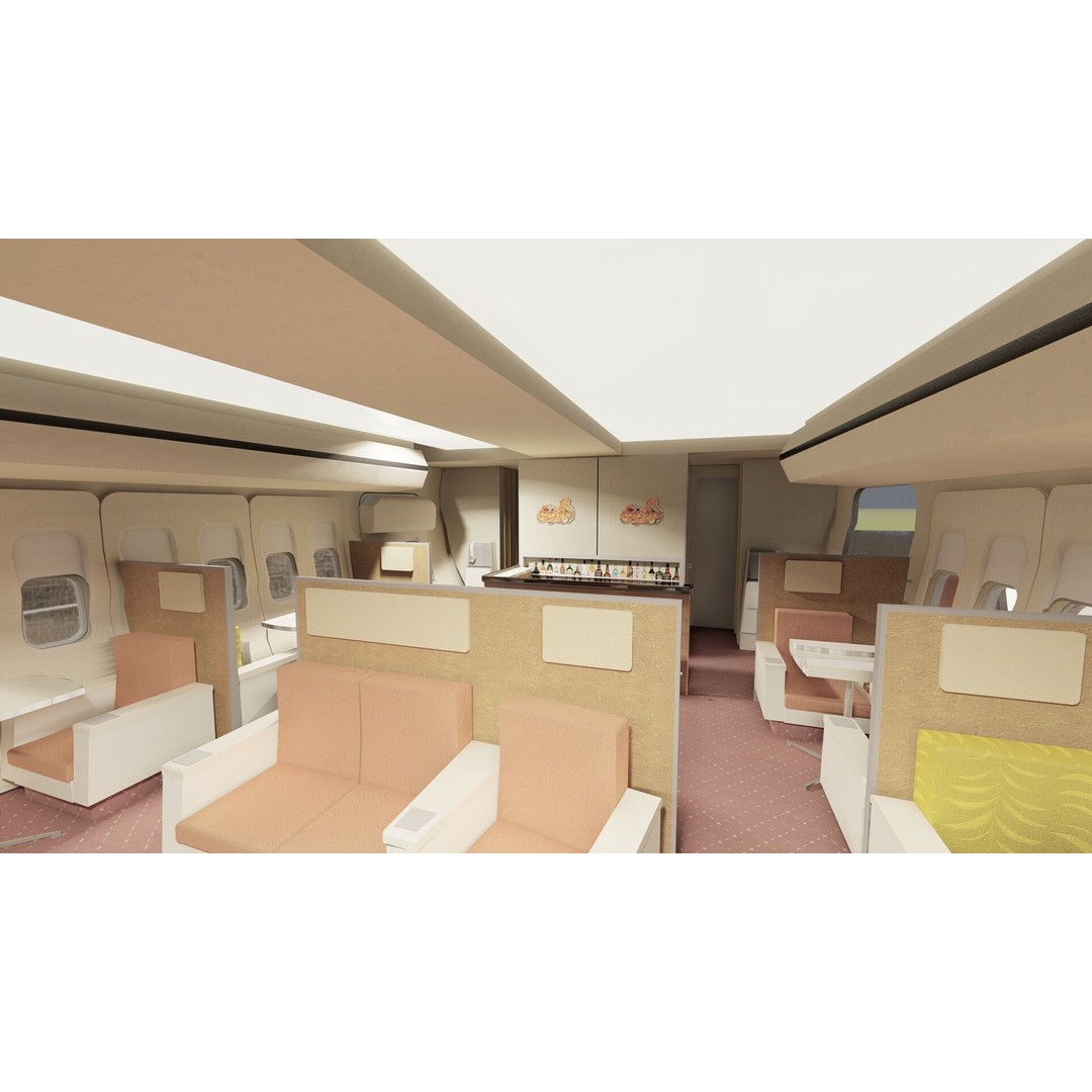 Boeing 747-100 & DC-10-10 3D Model – Textured Aircraft, SketchUp & FBX - View 29