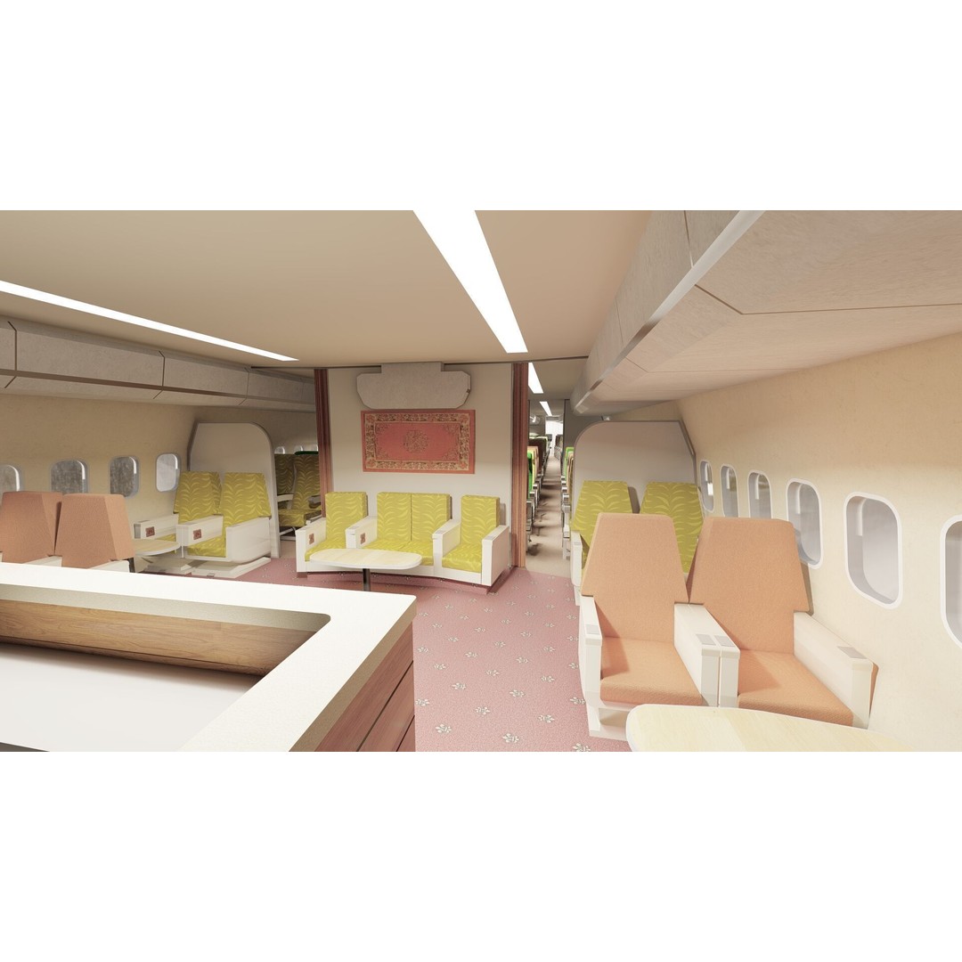 Boeing 747-100 & DC-10-10 3D Model – Textured Aircraft, SketchUp & FBX - View 33