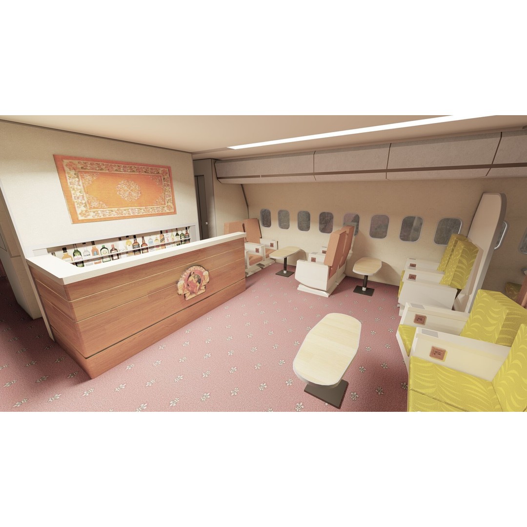 Boeing 747-100 & DC-10-10 3D Model – Textured Aircraft, SketchUp & FBX - View 34