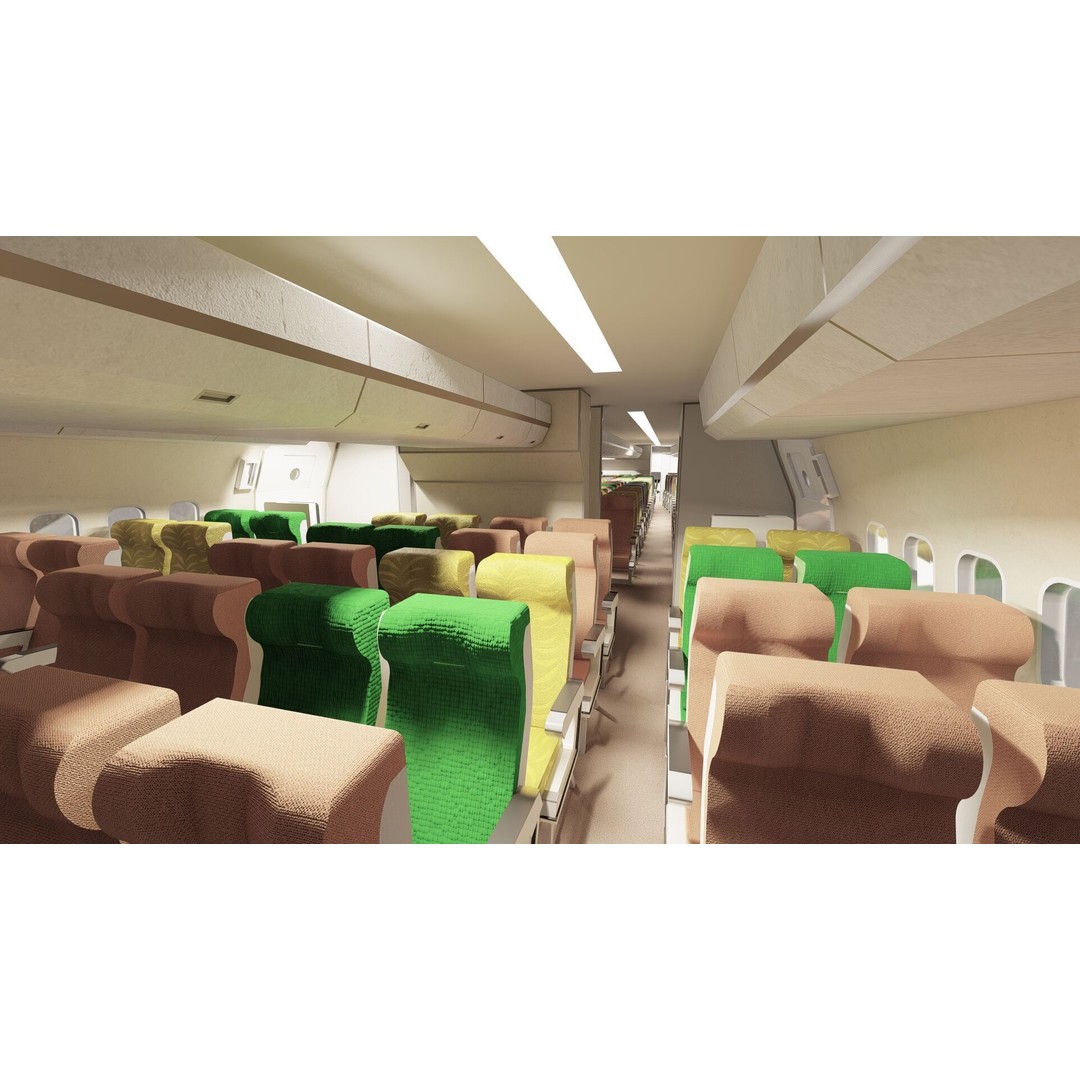 Boeing 747-100 & DC-10-10 3D Model – Textured Aircraft, SketchUp & FBX - View 35