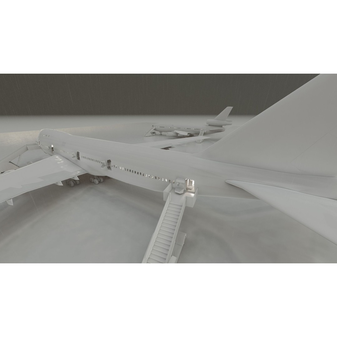 Boeing 747-100 & DC-10-10 3D Model – Textured Aircraft, SketchUp & FBX - View 41