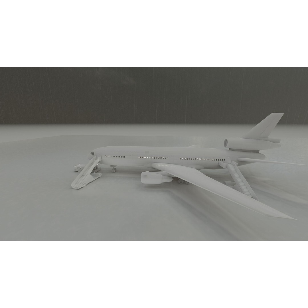 Boeing 747-100 & DC-10-10 3D Model – Textured Aircraft, SketchUp & FBX - View 42