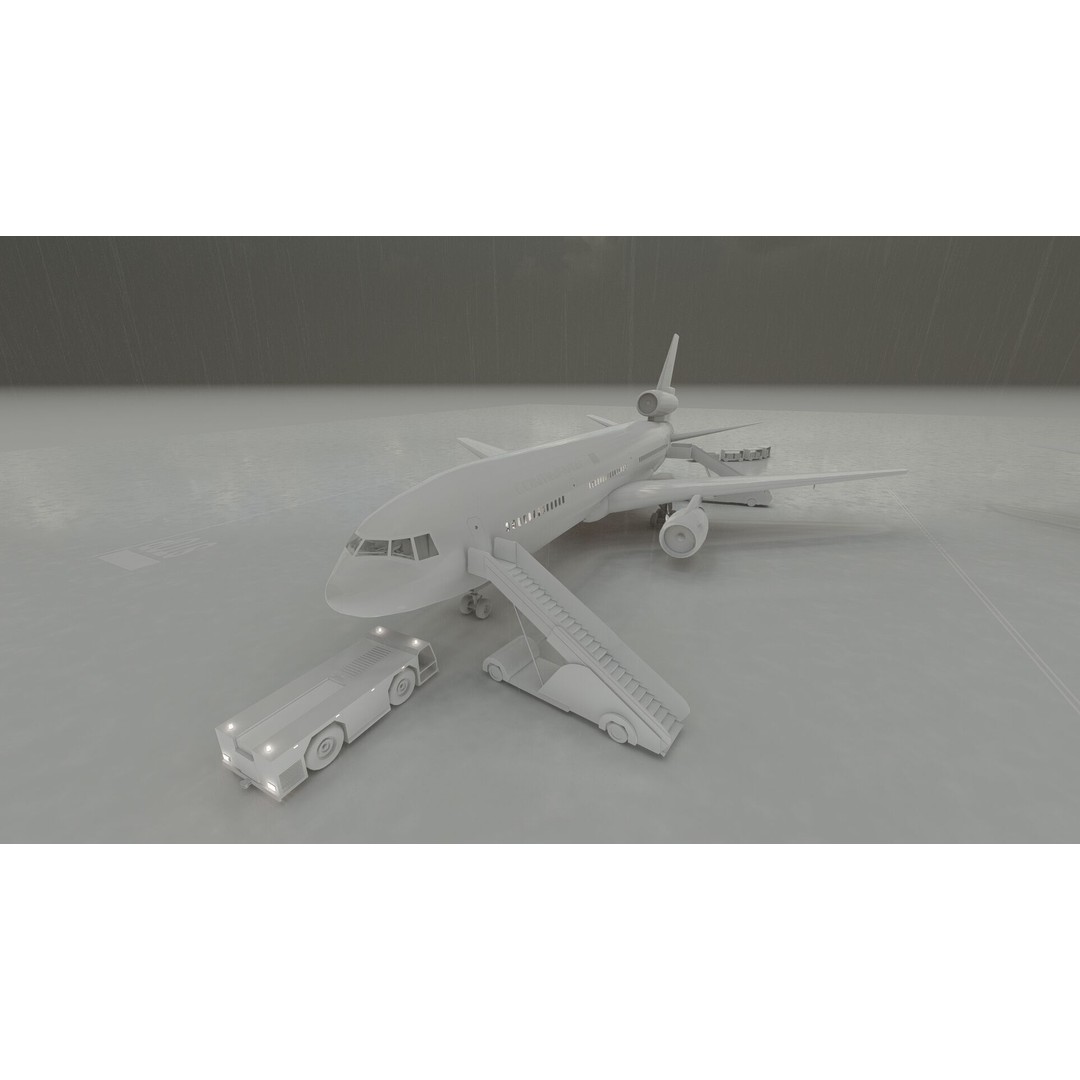 Boeing 747-100 & DC-10-10 3D Model – Textured Aircraft, SketchUp & FBX - View 43