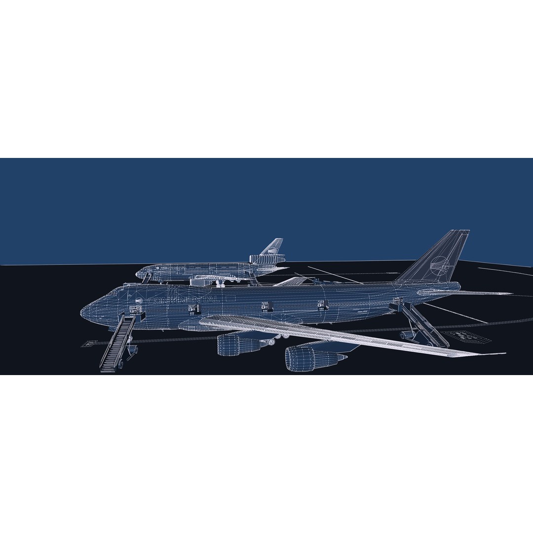 Boeing 747-100 & DC-10-10 3D Model – Textured Aircraft, SketchUp & FBX - View 44