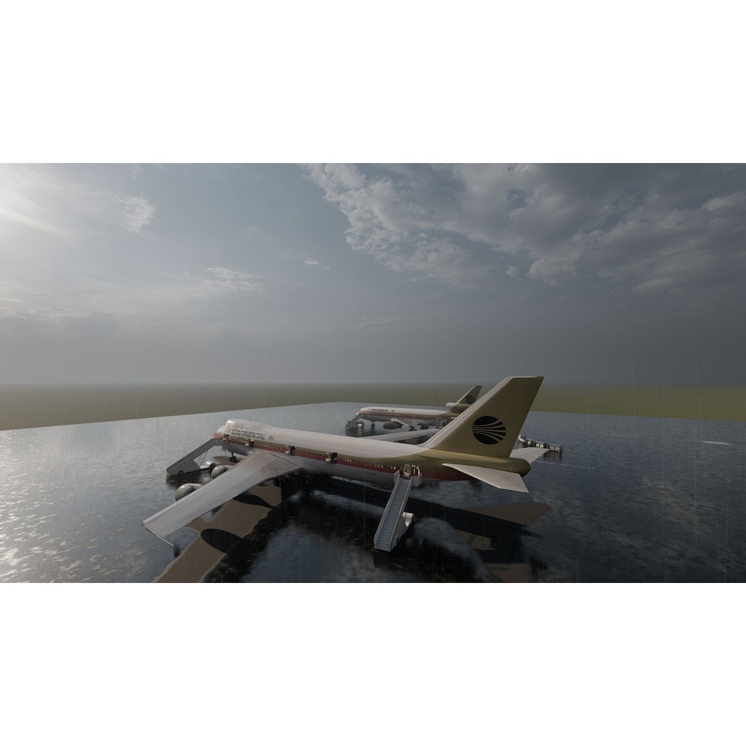 Boeing 747-100 & DC-10-10 3D Model – Textured Aircraft, SketchUp & FBX - View 9