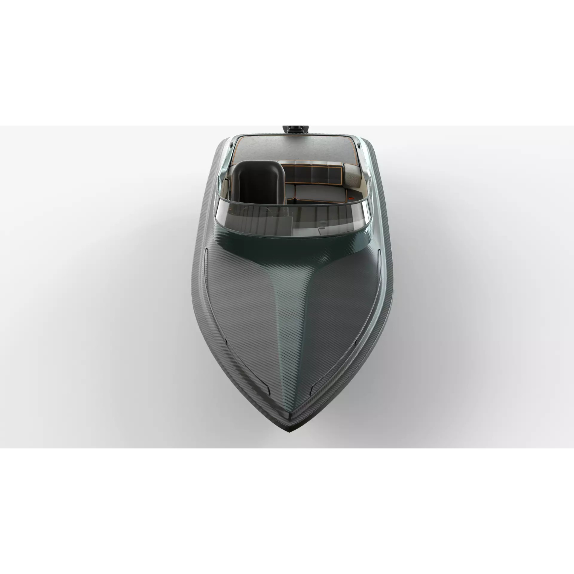 Black Fiber Speedboat - Game-Ready 3D Model - View 13