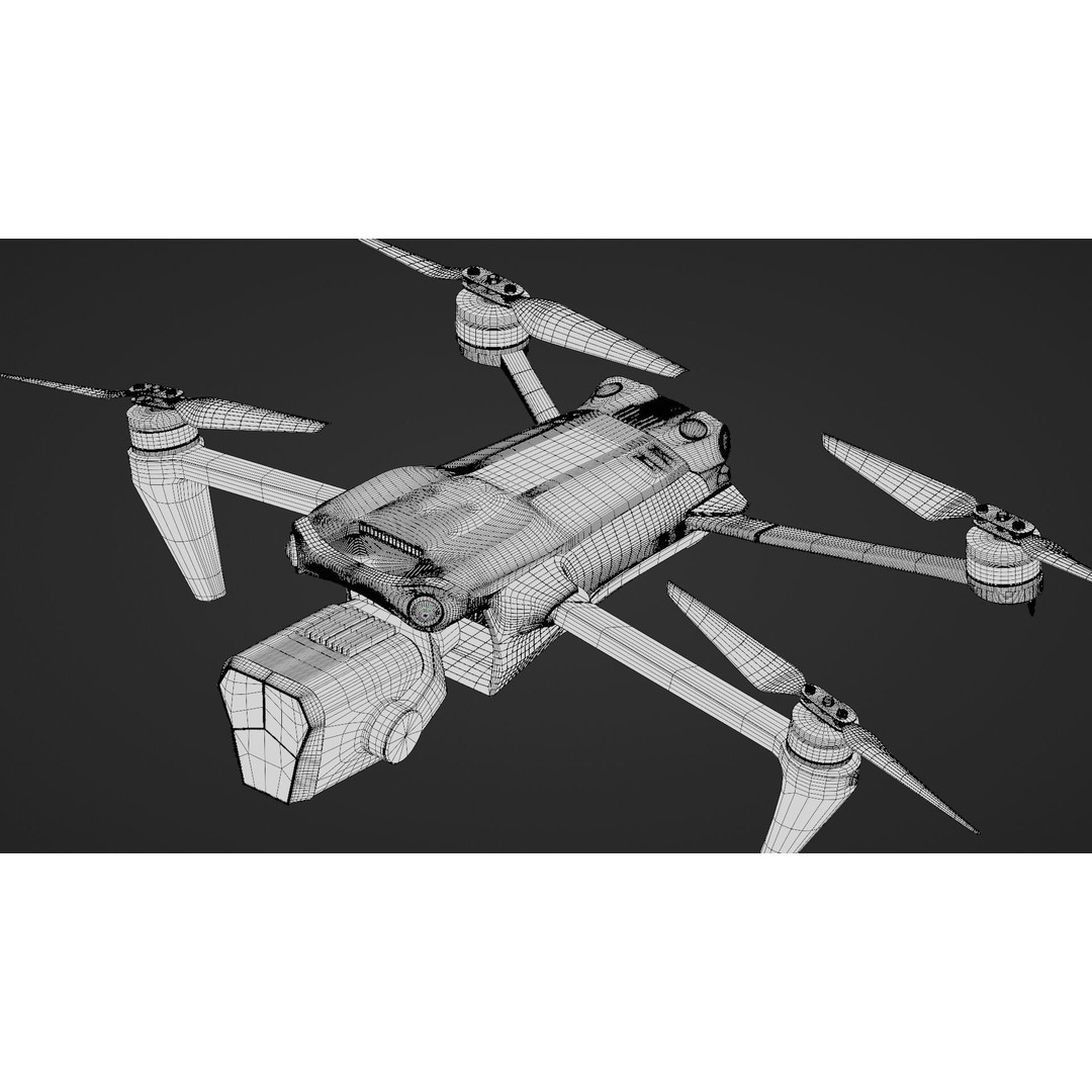 Dji Mavic 3 Pro 3D Model – High Poly Drone Asset, FBX, Blender - View 14