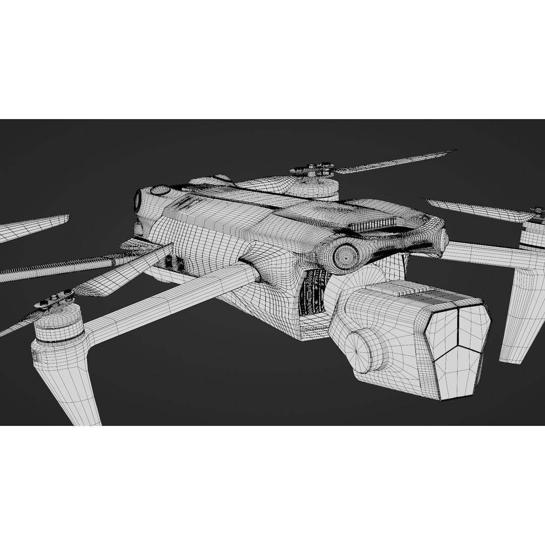 Dji Mavic 3 Pro 3D Model – High Poly Drone Asset, FBX, Blender - View 15