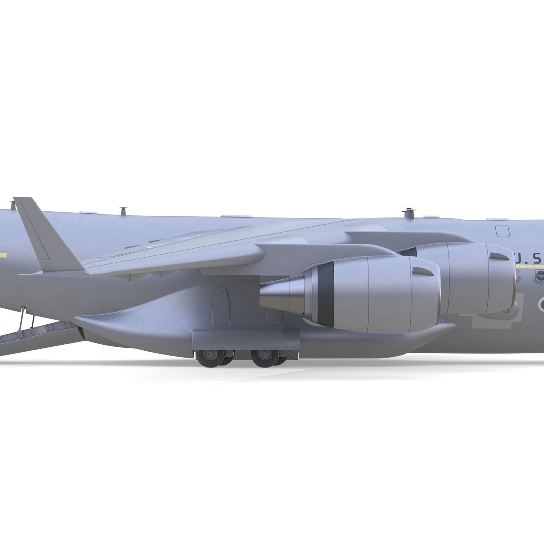 Boeing C-17 Globemaster 3D Model – High Quality Military Aircraft, FBX, OBJ - View 13