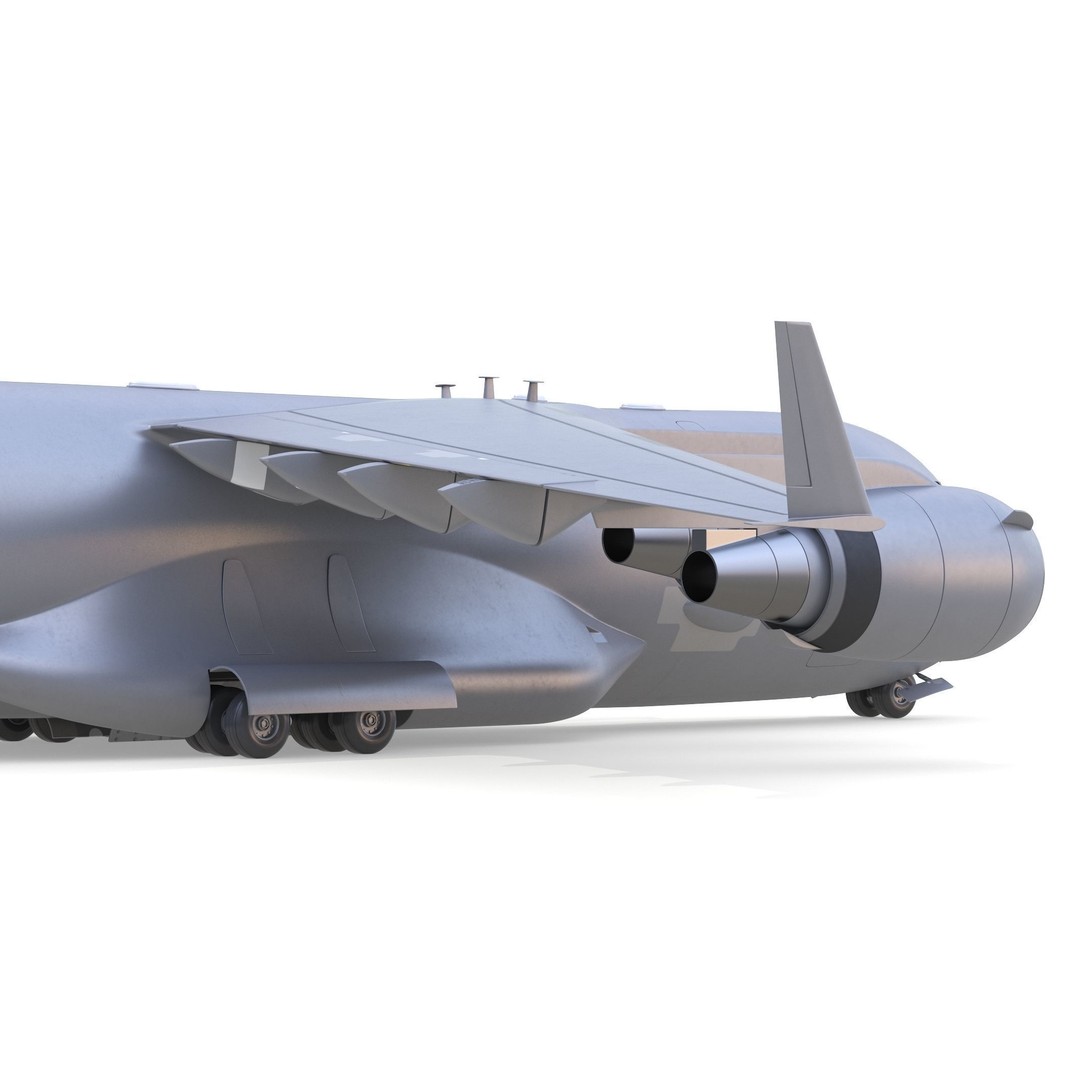 Boeing C-17 Globemaster 3D Model – High Quality Military Aircraft, FBX, OBJ - View 14