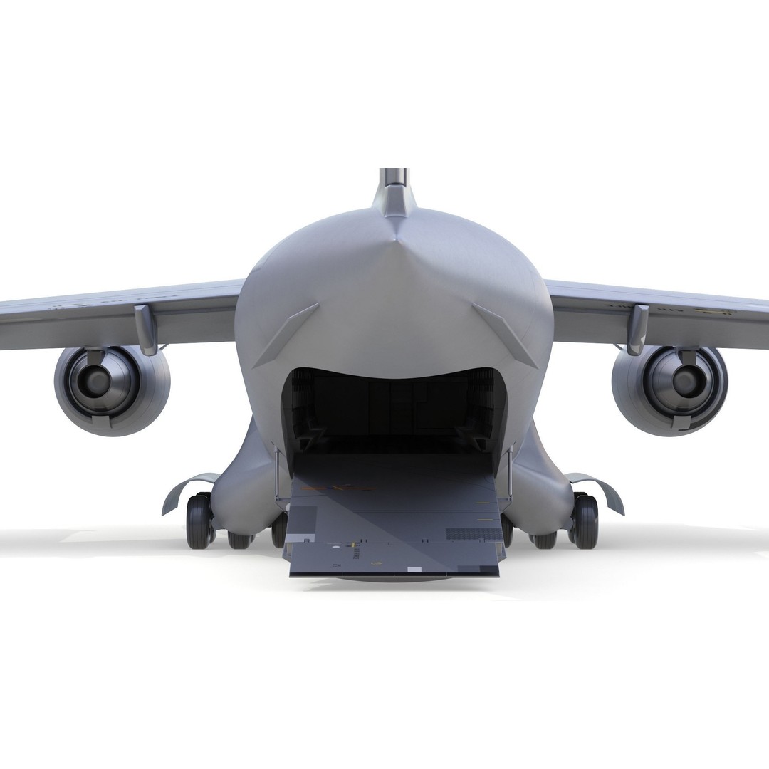 Boeing C-17 Globemaster 3D Model – High Quality Military Aircraft, FBX, OBJ - View 15