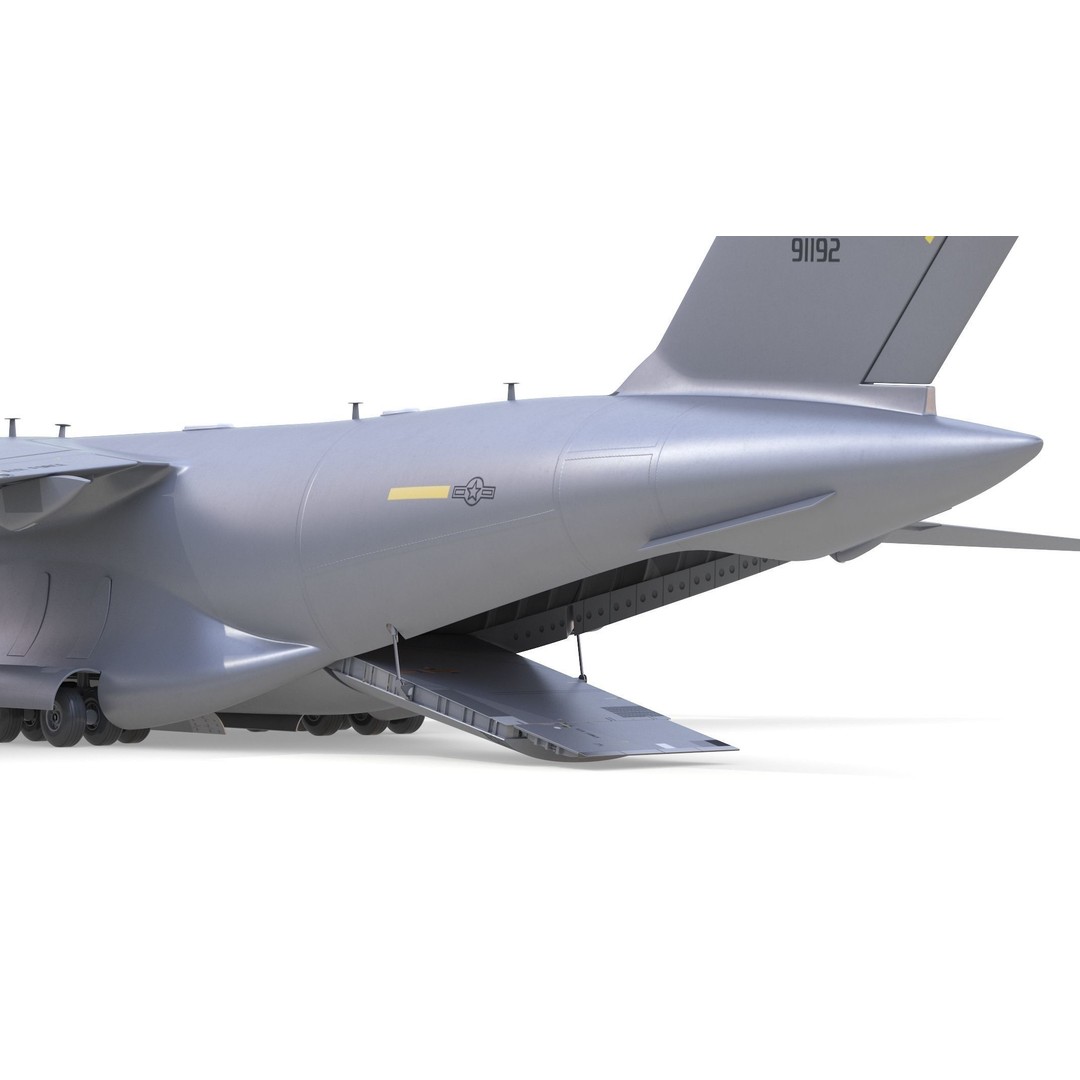 Boeing C-17 Globemaster 3D Model – High Quality Military Aircraft, FBX, OBJ - View 16