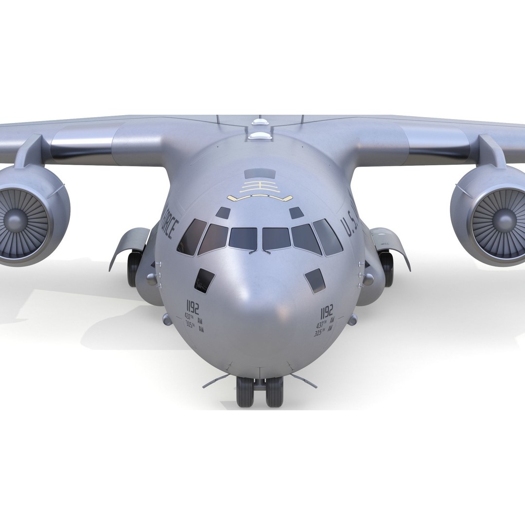 Boeing C-17 Globemaster 3D Model – High Quality Military Aircraft, FBX, OBJ - View 19
