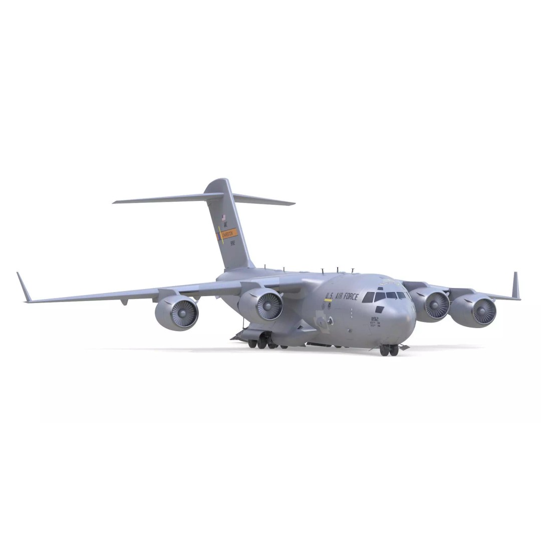 Boeing C-17 Globemaster 3D Model – High Quality Military Aircraft, FBX, OBJ - View 2