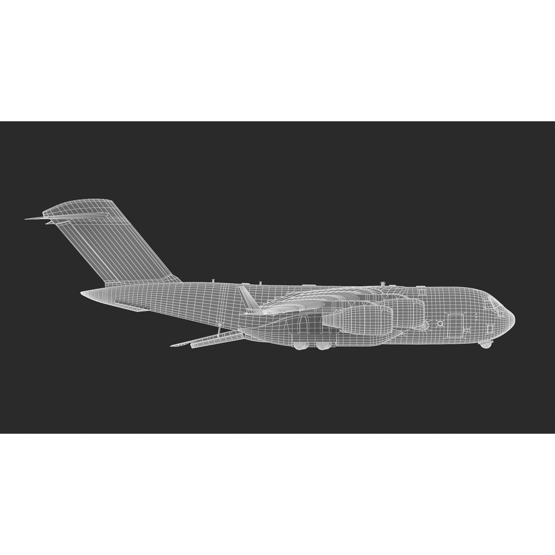 Boeing C-17 Globemaster 3D Model – High Quality Military Aircraft, FBX, OBJ - View 28
