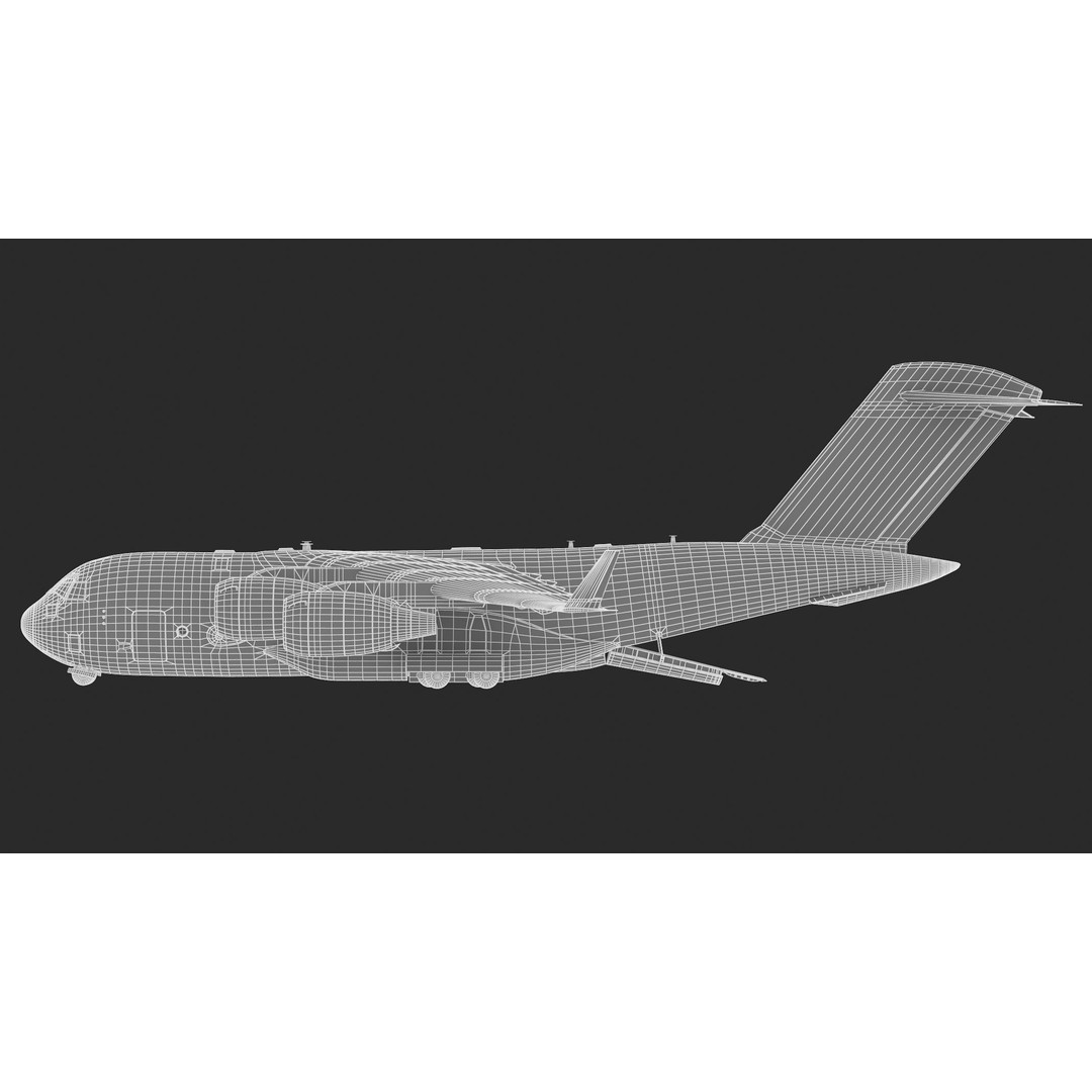 Boeing C-17 Globemaster 3D Model – High Quality Military Aircraft, FBX, OBJ - View 32
