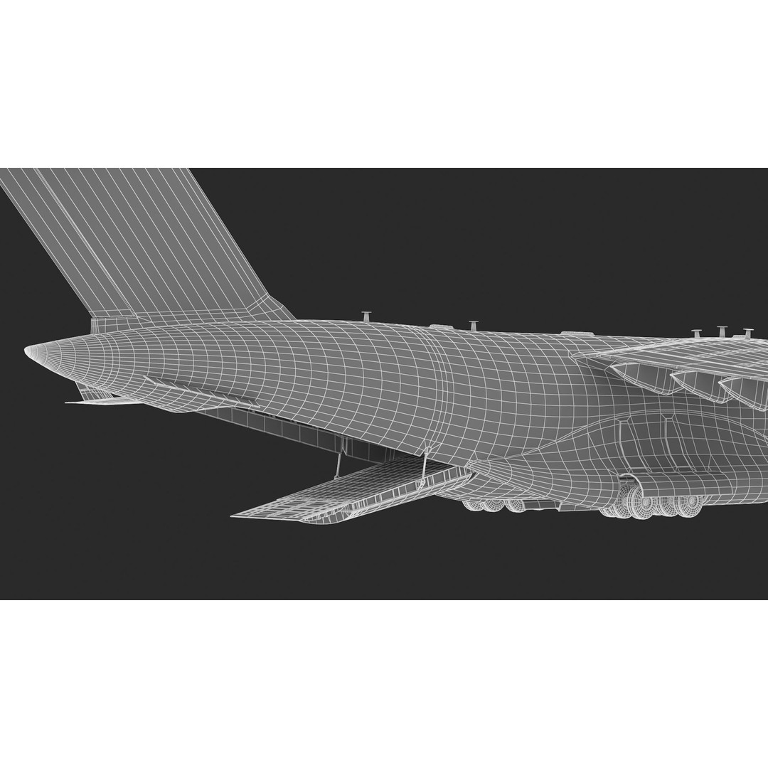 Boeing C-17 Globemaster 3D Model – High Quality Military Aircraft, FBX, OBJ - View 39