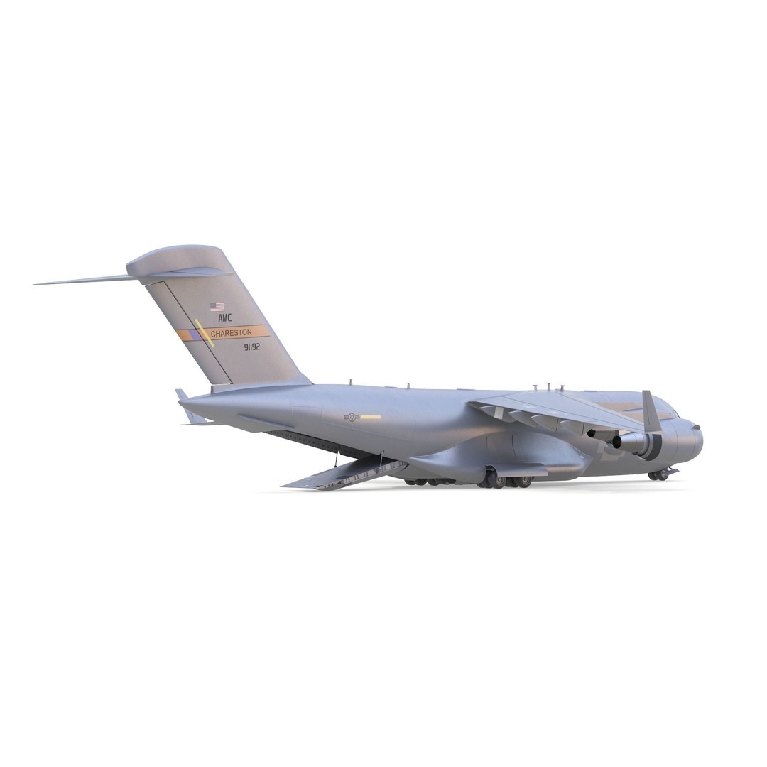 Boeing C-17 Globemaster 3D Model – High Quality Military Aircraft, FBX, OBJ - View 4