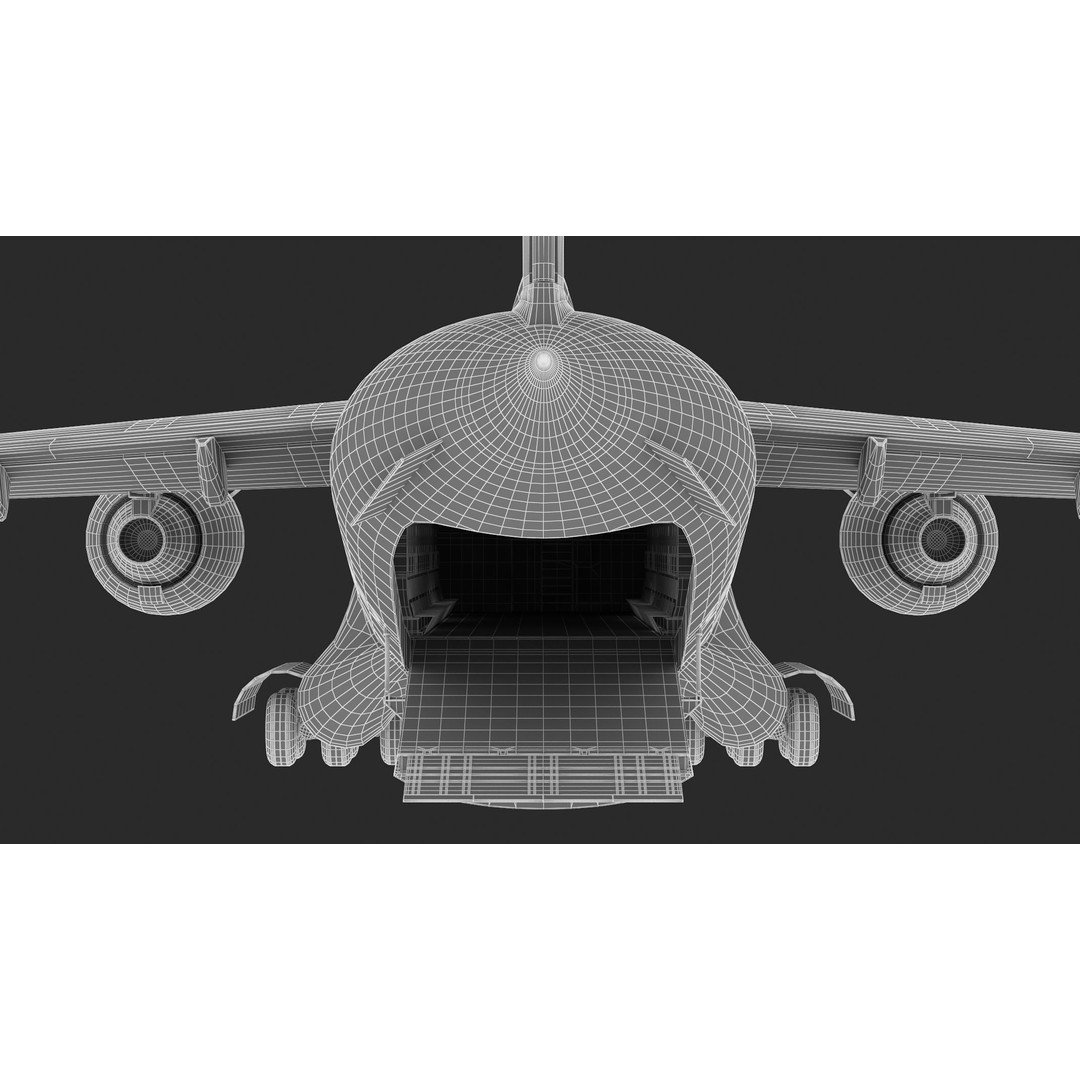 Boeing C-17 Globemaster 3D Model – High Quality Military Aircraft, FBX, OBJ - View 40