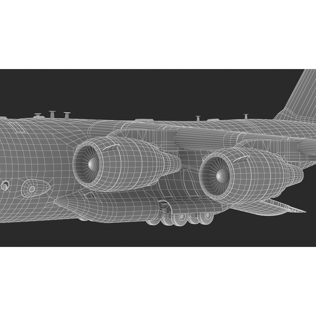 Boeing C-17 Globemaster 3D Model – High Quality Military Aircraft, FBX, OBJ - View 43
