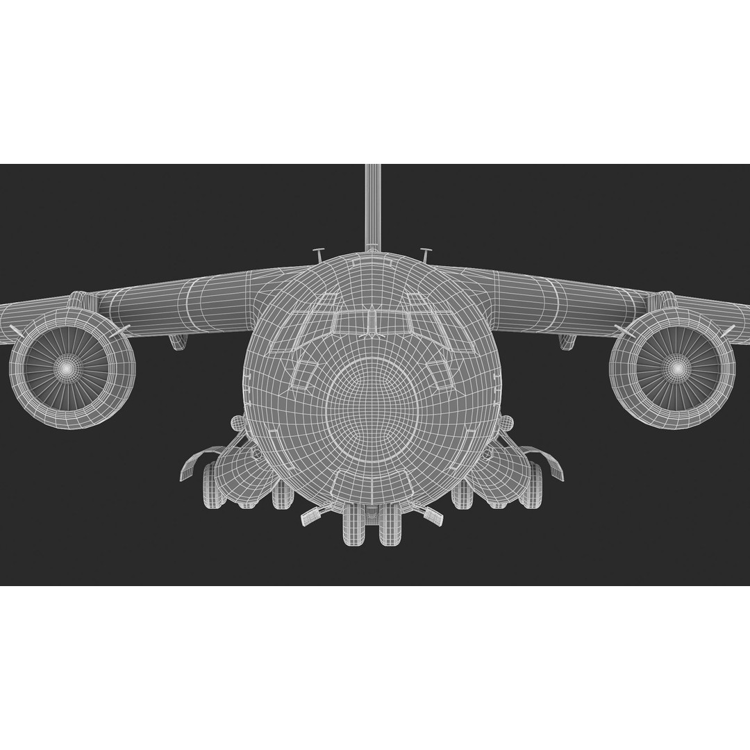 Boeing C-17 Globemaster 3D Model – High Quality Military Aircraft, FBX, OBJ - View 44