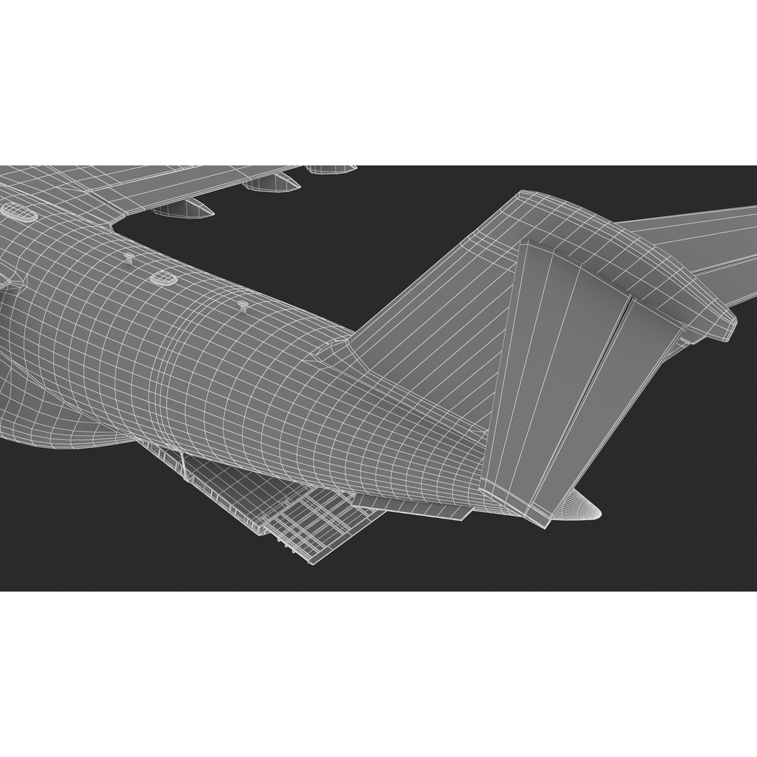 Boeing C-17 Globemaster 3D Model – High Quality Military Aircraft, FBX, OBJ - View 46