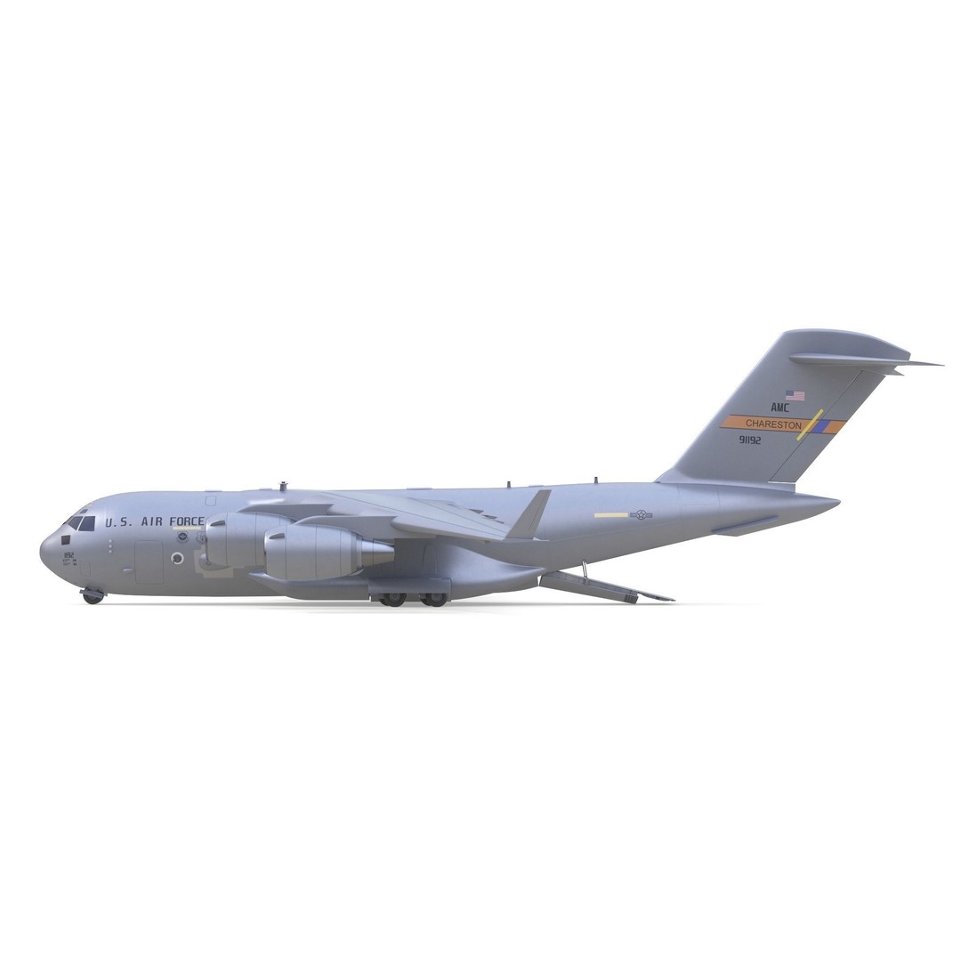 Boeing C-17 Globemaster 3D Model – High Quality Military Aircraft, FBX, OBJ - View 7