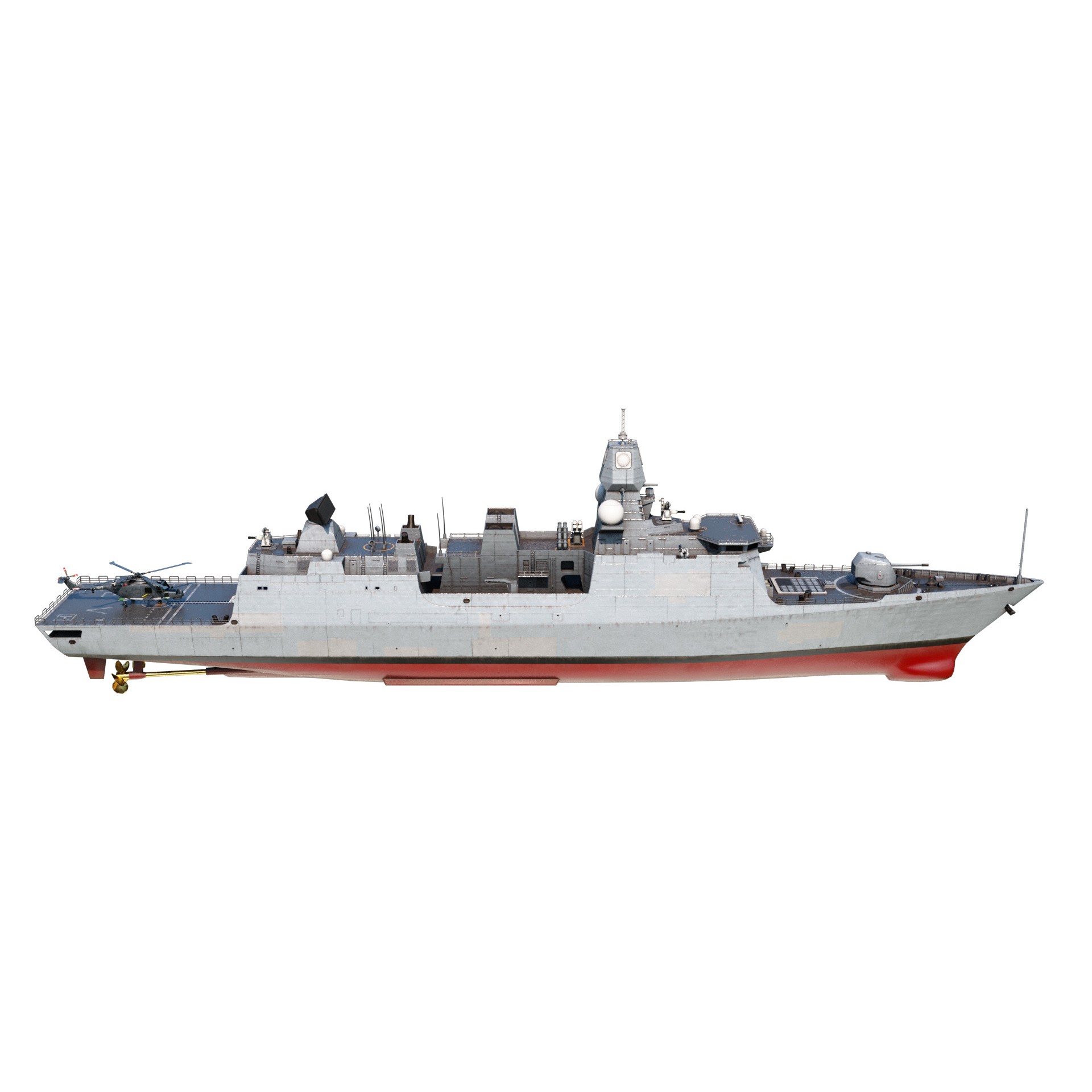 De Zeven Provicien Class Frigate - Low-Poly Game-Ready 3D Model - View 12