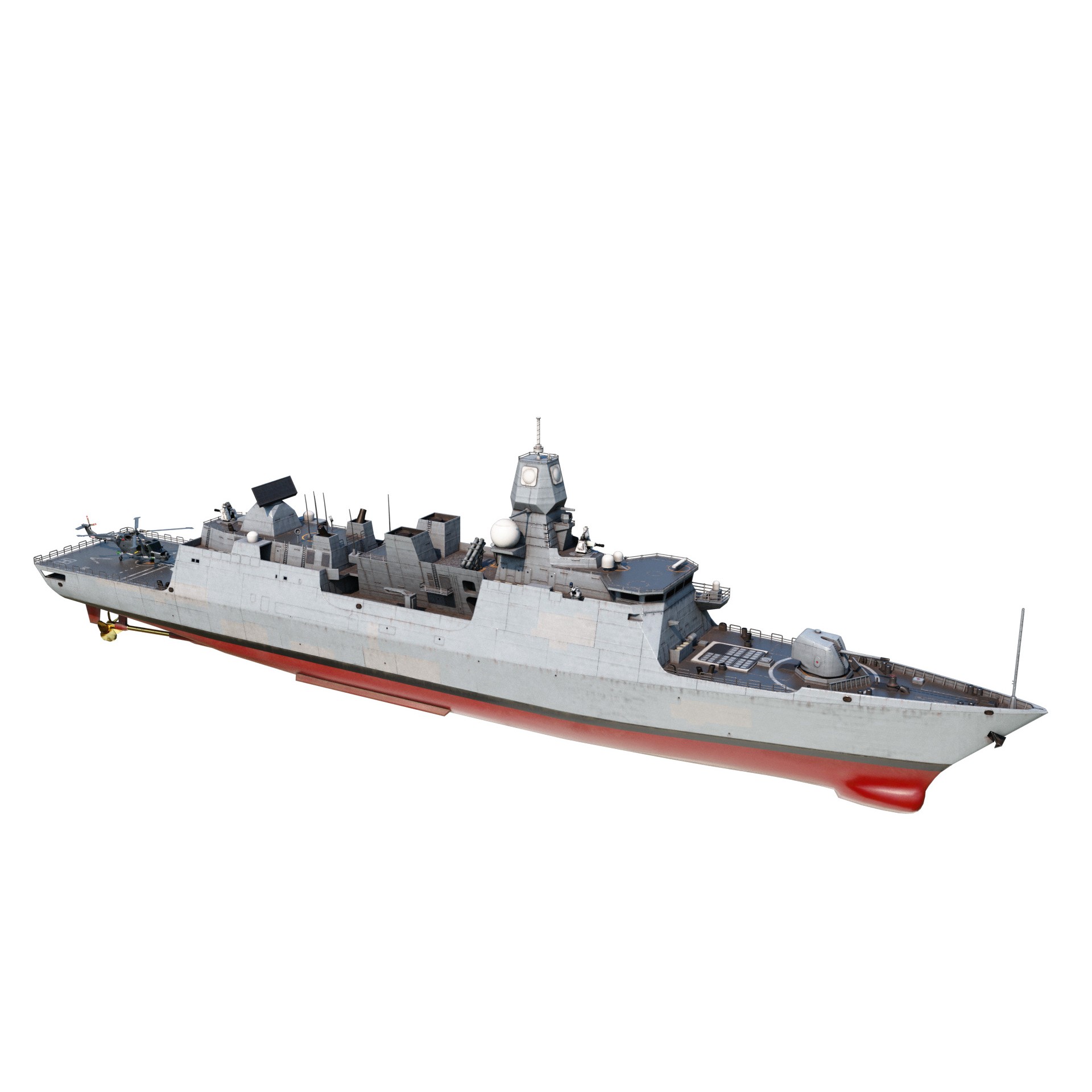 De Zeven Provicien Class Frigate - Low-Poly Game-Ready 3D Model - View 3