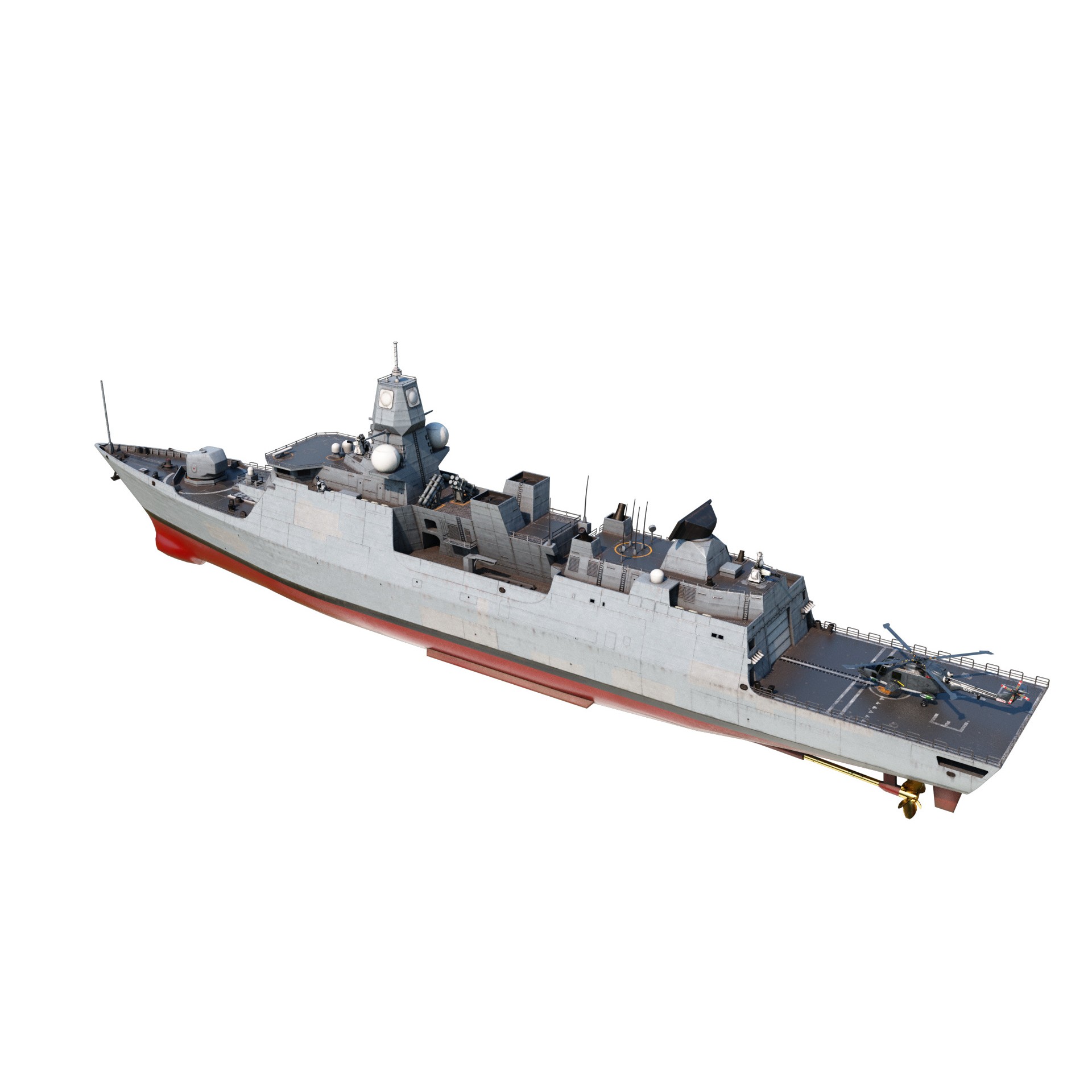 De Zeven Provicien Class Frigate - Low-Poly Game-Ready 3D Model - View 6
