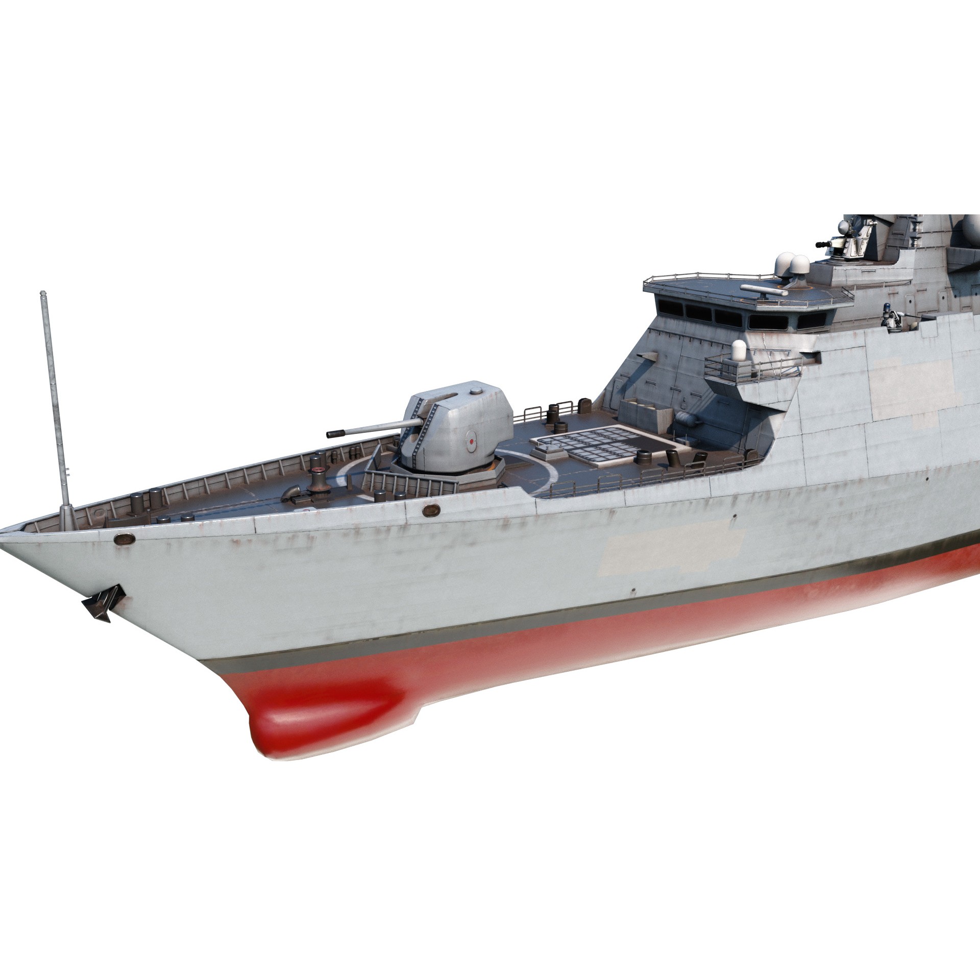 De Zeven Provicien Class Frigate - Low-Poly Game-Ready 3D Model - View 7