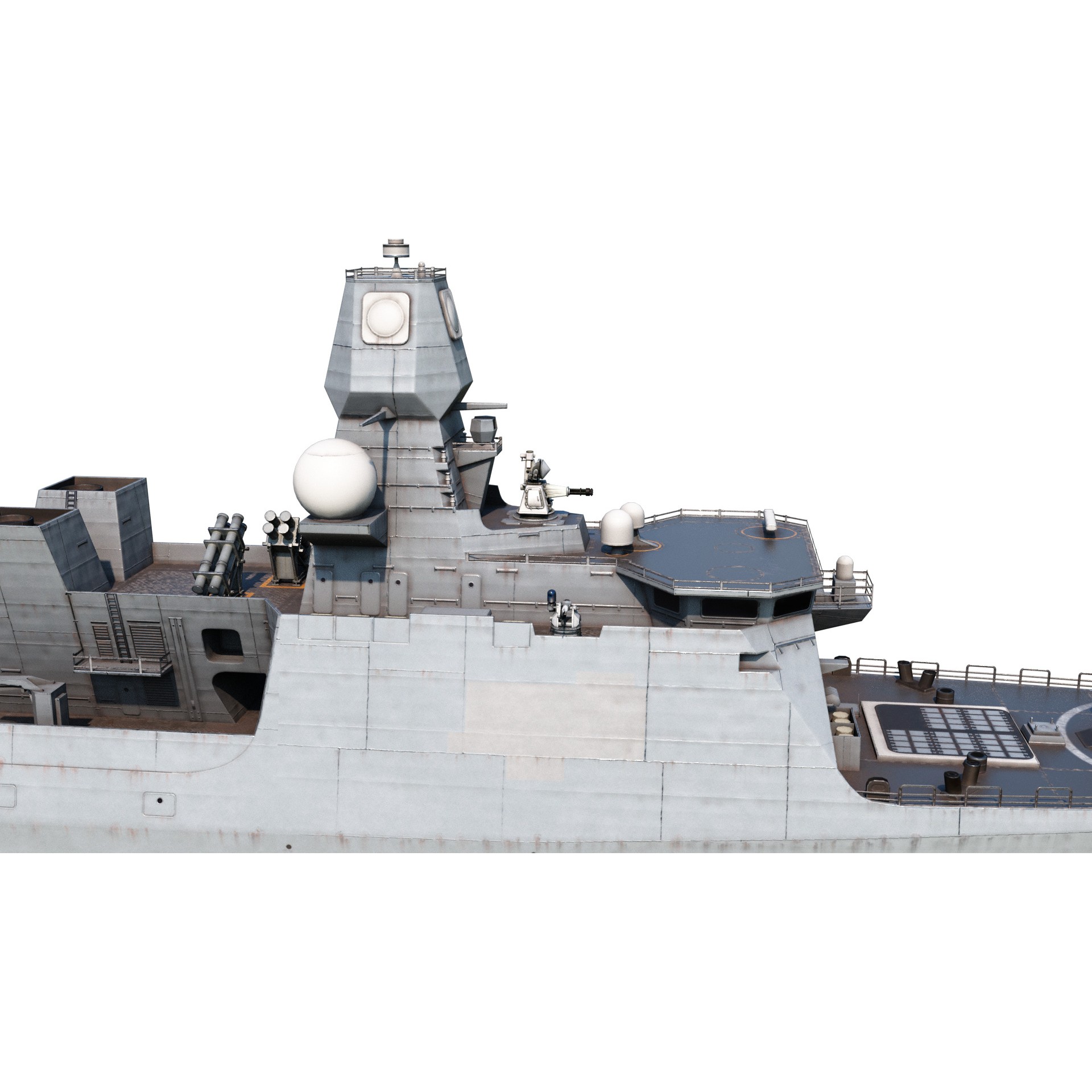 De Zeven Provicien Class Frigate - Low-Poly Game-Ready 3D Model - View 8