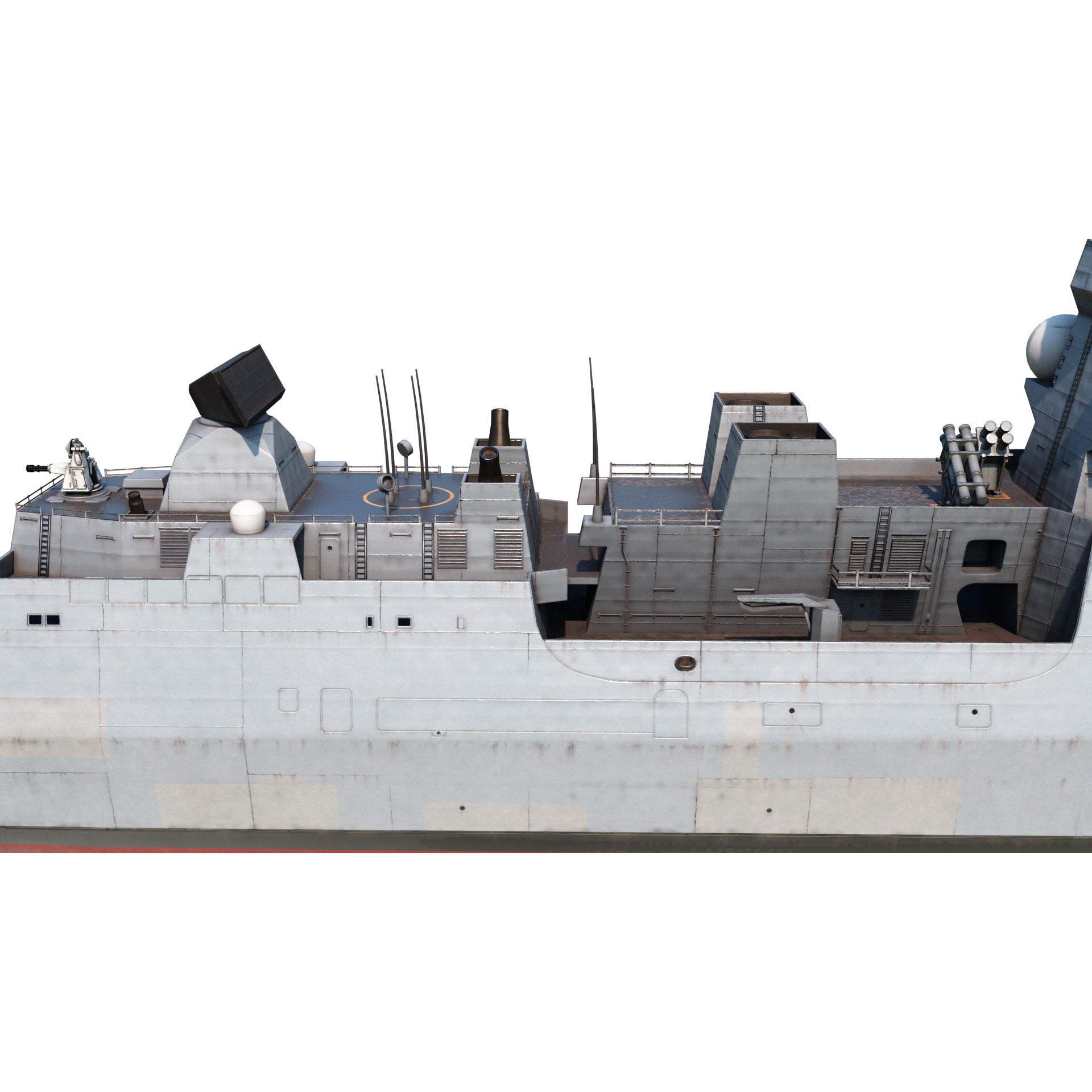 De Zeven Provicien Class Frigate - Low-Poly Game-Ready 3D Model - View 9