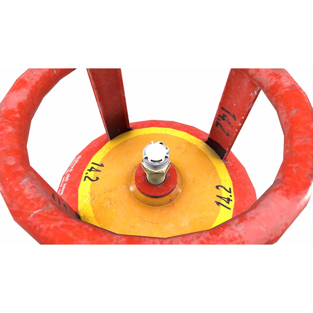 Indane Gas Cylinder 3D Model – Low Poly Game-Ready Asset, FBX - View 12