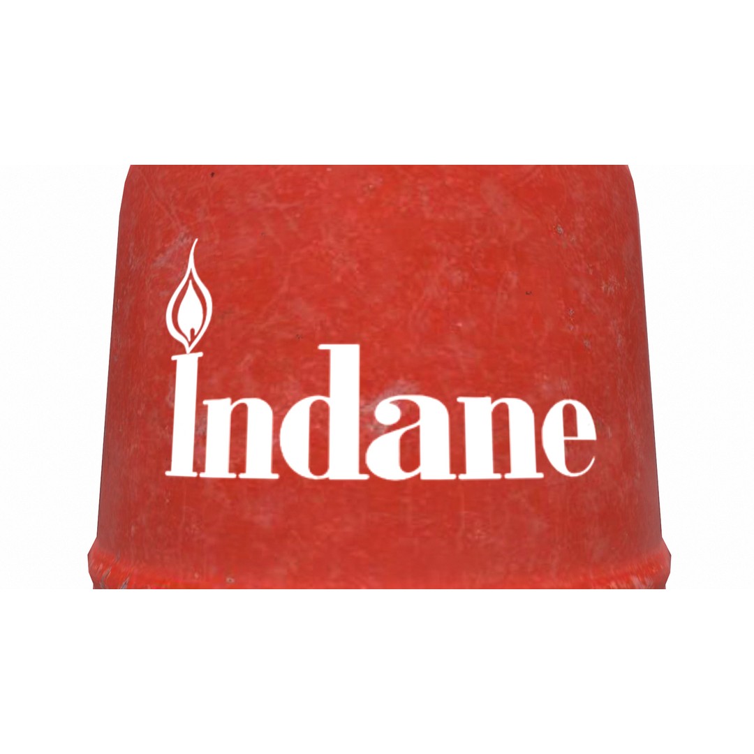 Indane Gas Cylinder 3D Model – Low Poly Game-Ready Asset, FBX - View 15