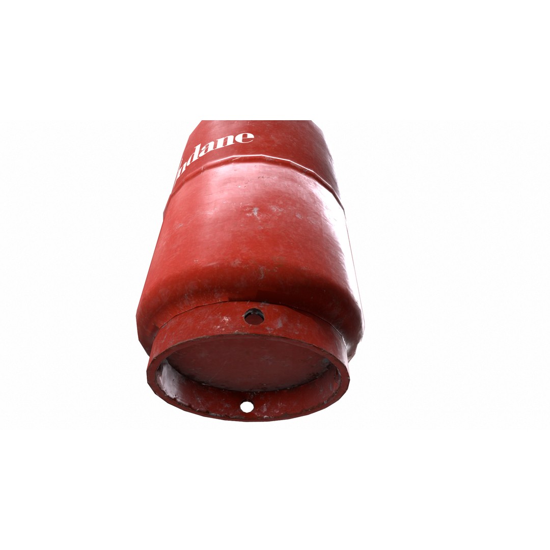 Indane Gas Cylinder 3D Model – Low Poly Game-Ready Asset, FBX - View 18