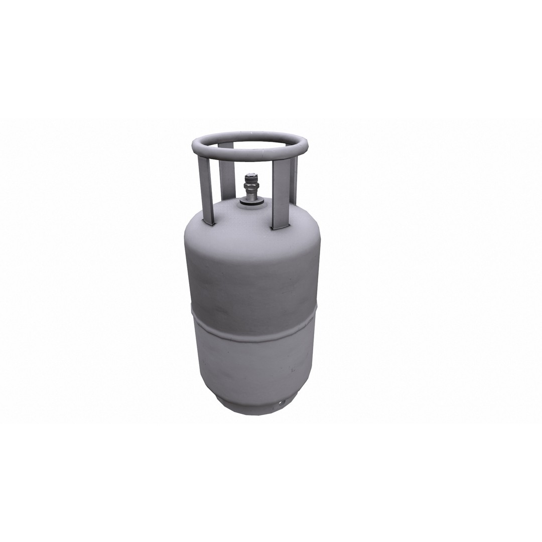 Indane Gas Cylinder 3D Model – Low Poly Game-Ready Asset, FBX - View 40